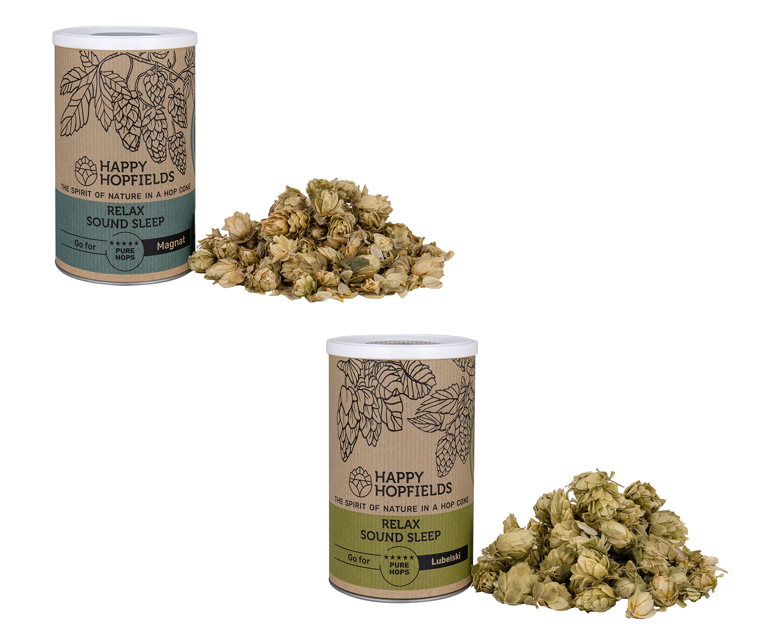 Hop Blossom Whole, Ounce, Dried Herbs, Herbs, Certified Premium Hops, Healing (MAGNAT + LUBELSKI, 20g+20g)