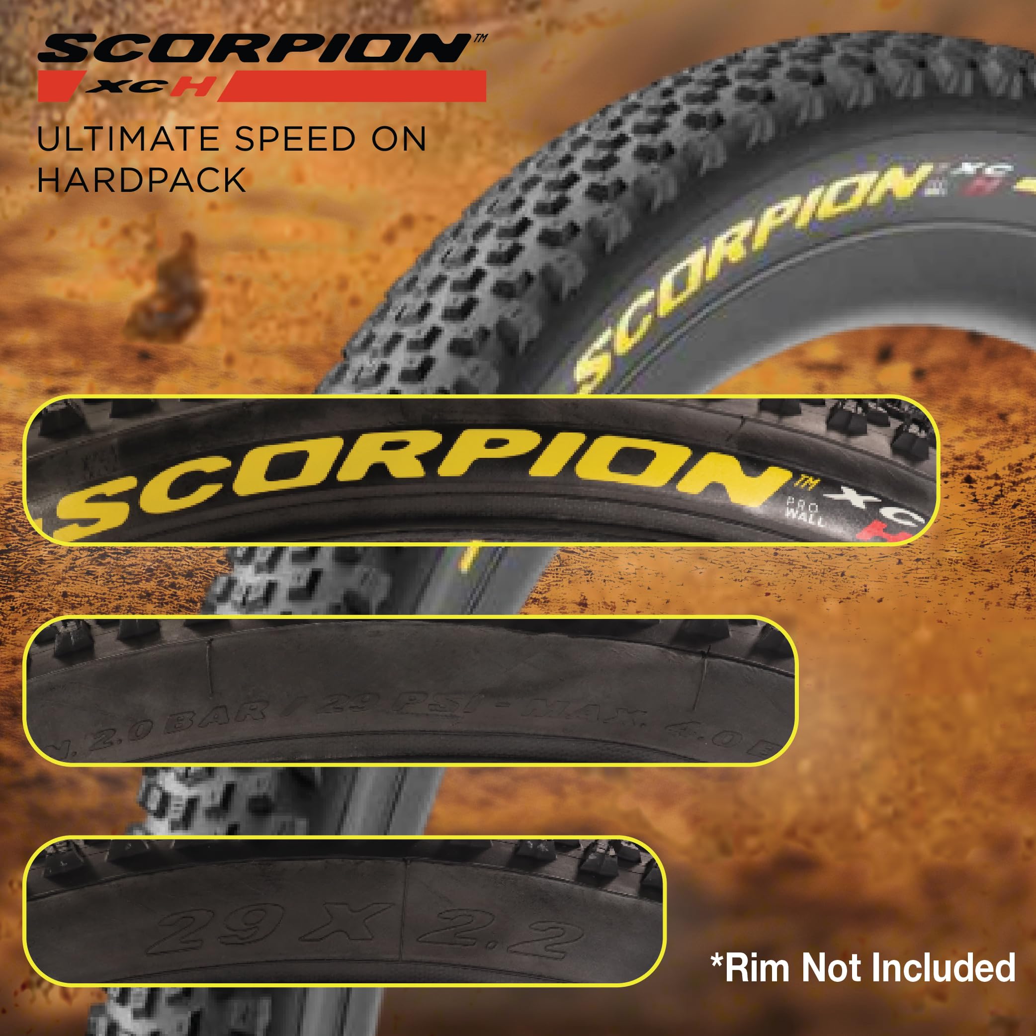 Amazon | ピレリ SCORPION XC HARD TERRAIN カラーエディション 29x2.2