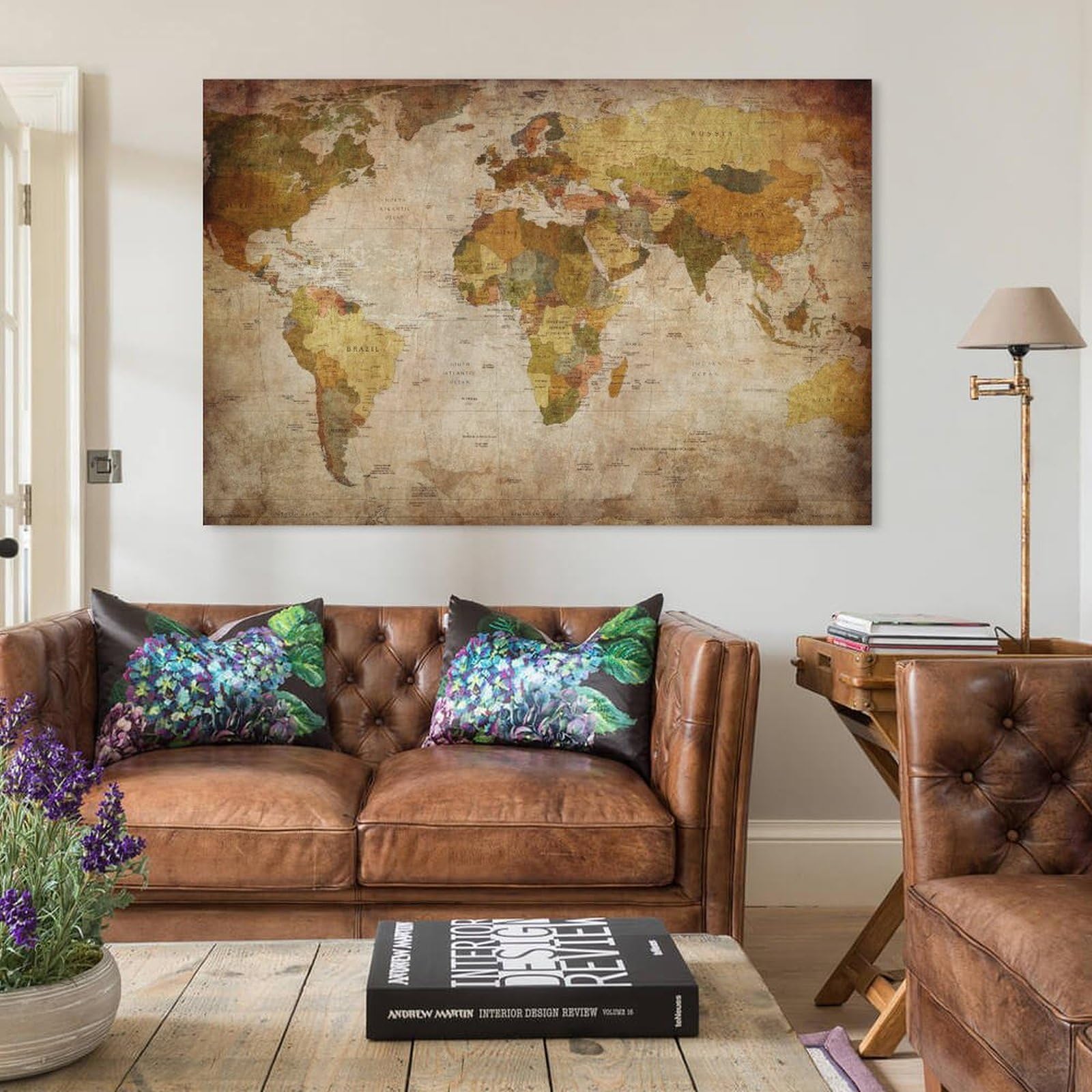 Amazon.co.jp: 世界地図 ポスター アンティーク風世界地図