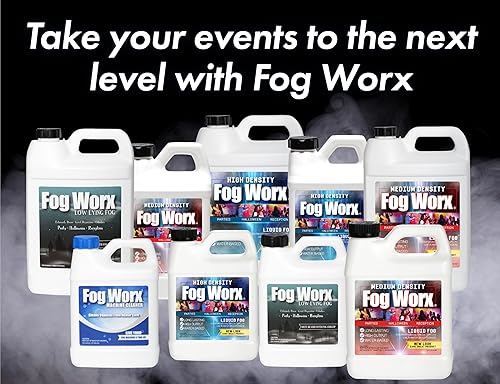 Vista 9 de FogWorx - Jugo de niebla de alta densidad extrema, de larga duración, alto rendimiento, líquido para máquina de niebla a base de agua, medio galón