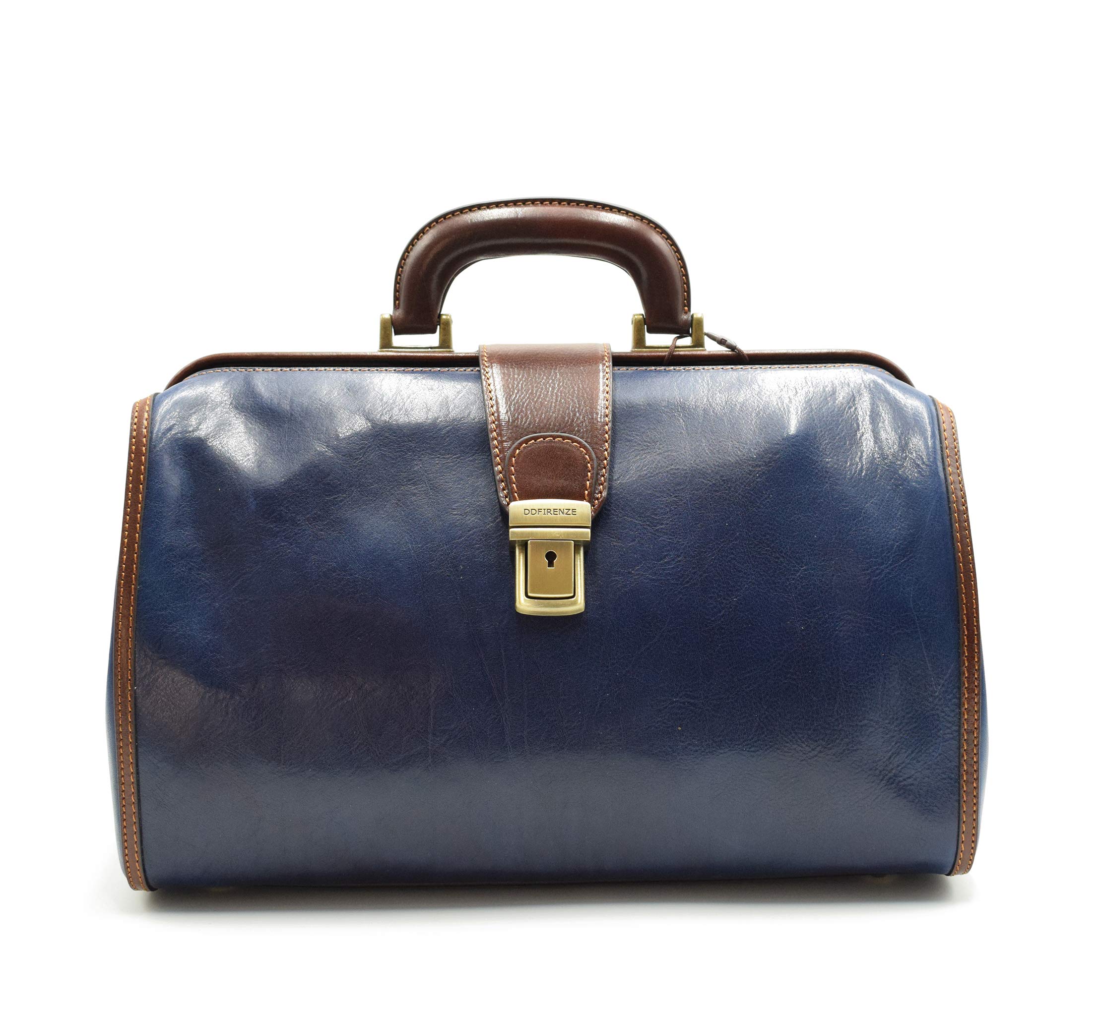 Sacs Médecin en Cuir Véritable Bicolor Made in Italy