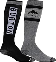 Burton Men's Weekend Midweight 2-Pack Snowboard Socks - Warm, Dry Feet with Arch Support, Reinforced Toe & Heel