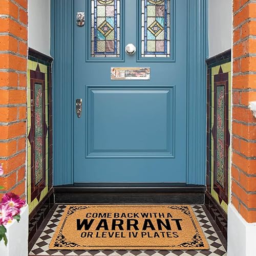 Miniatura 2 de Tapete de bienvenida para entrada al aire libre, tapete de goma antideslizante para puerta delantera, tapete de goma para exteriores, divertido