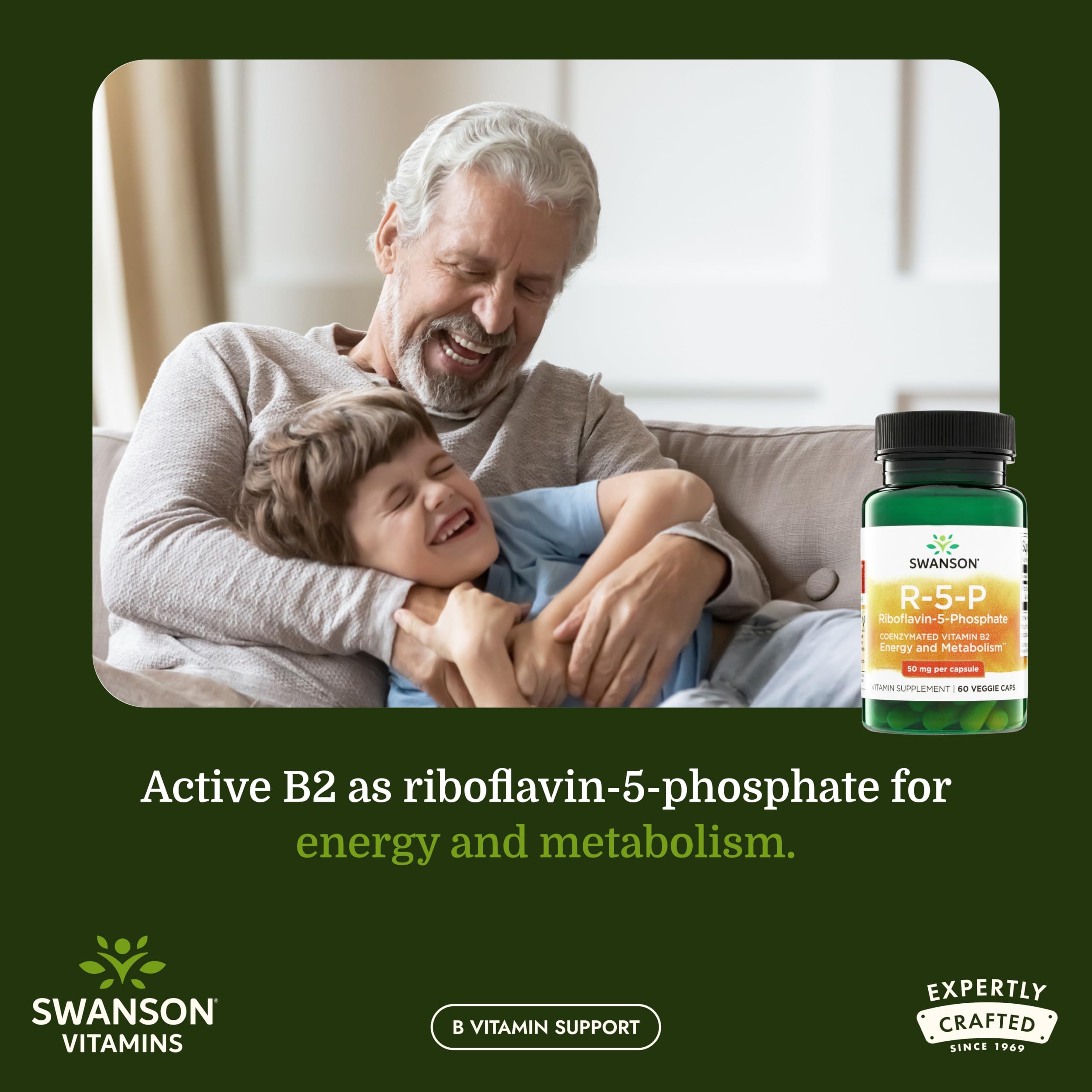 Swanson R-5-P (Riboflavin-5-Phosphate) Vitamin B2, 60 Capsules — Amazon image 2
