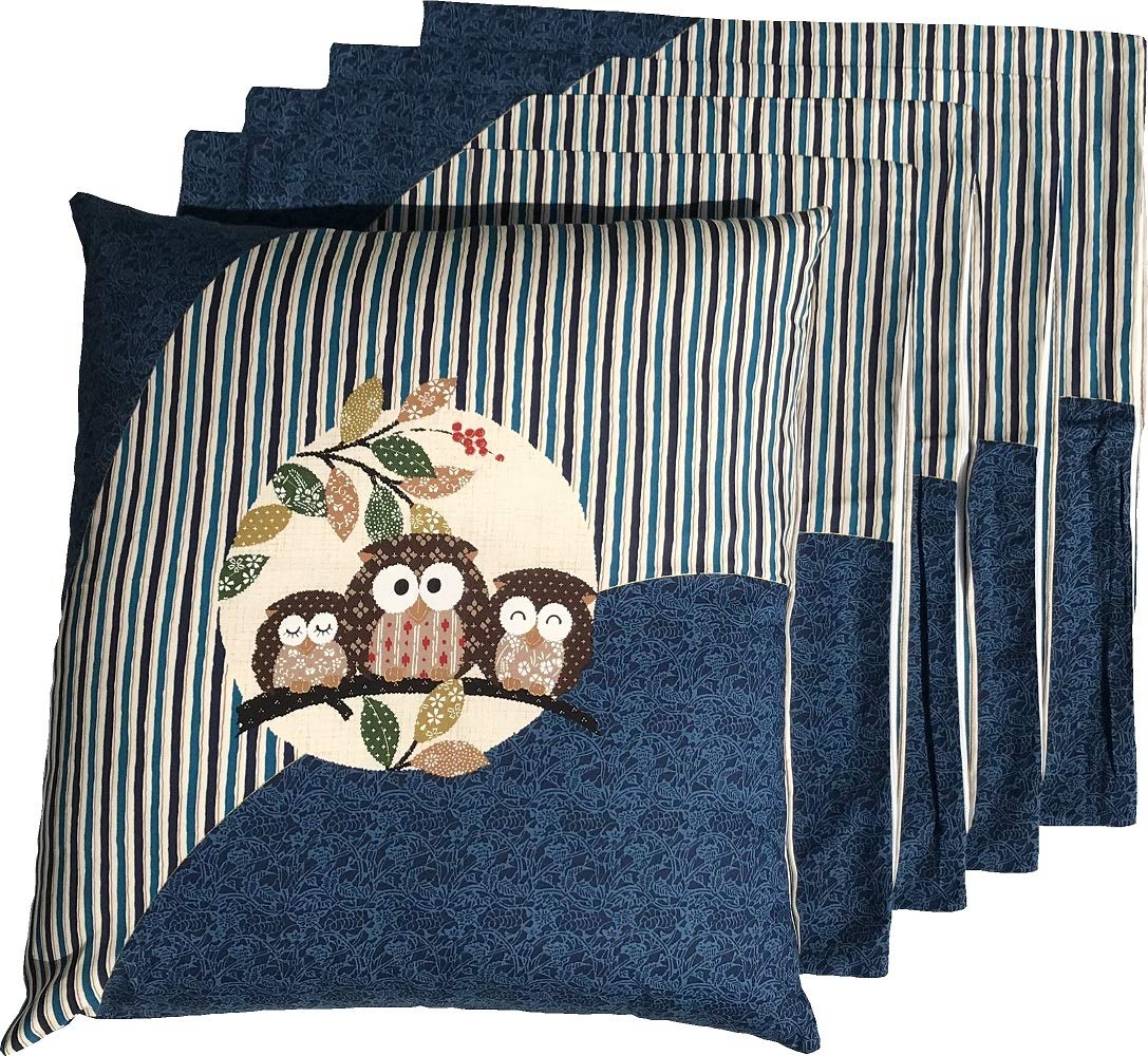 Amazon.co.jp: JOYDREAMDESIGN 座布団カバー 55 59 5枚セット フクロウ