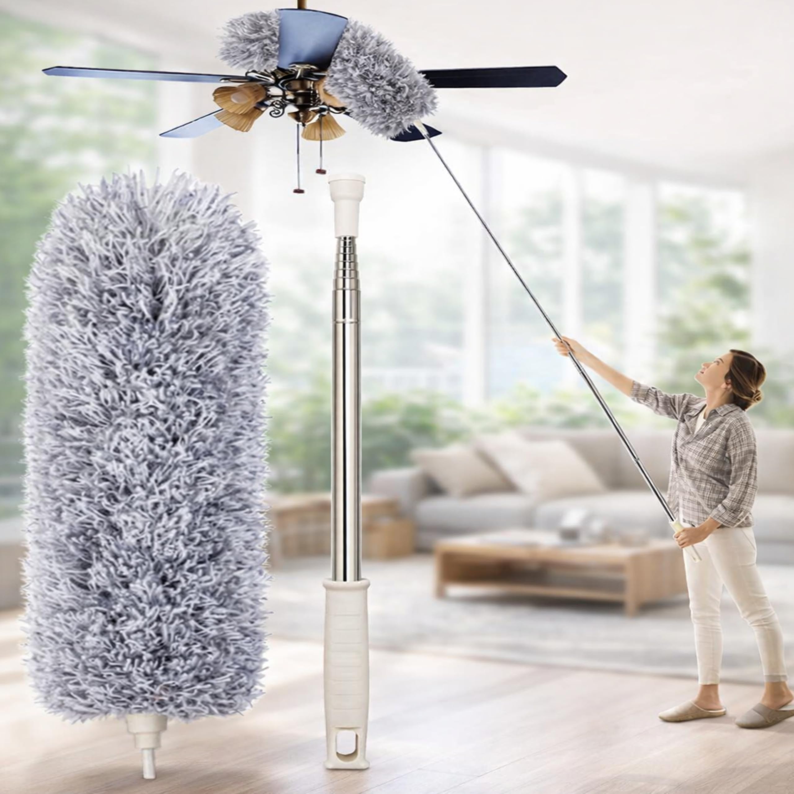 ファースティック Hallstatt 2026 Upgraded Long Handle Microfiber Feather Fan Ceiling