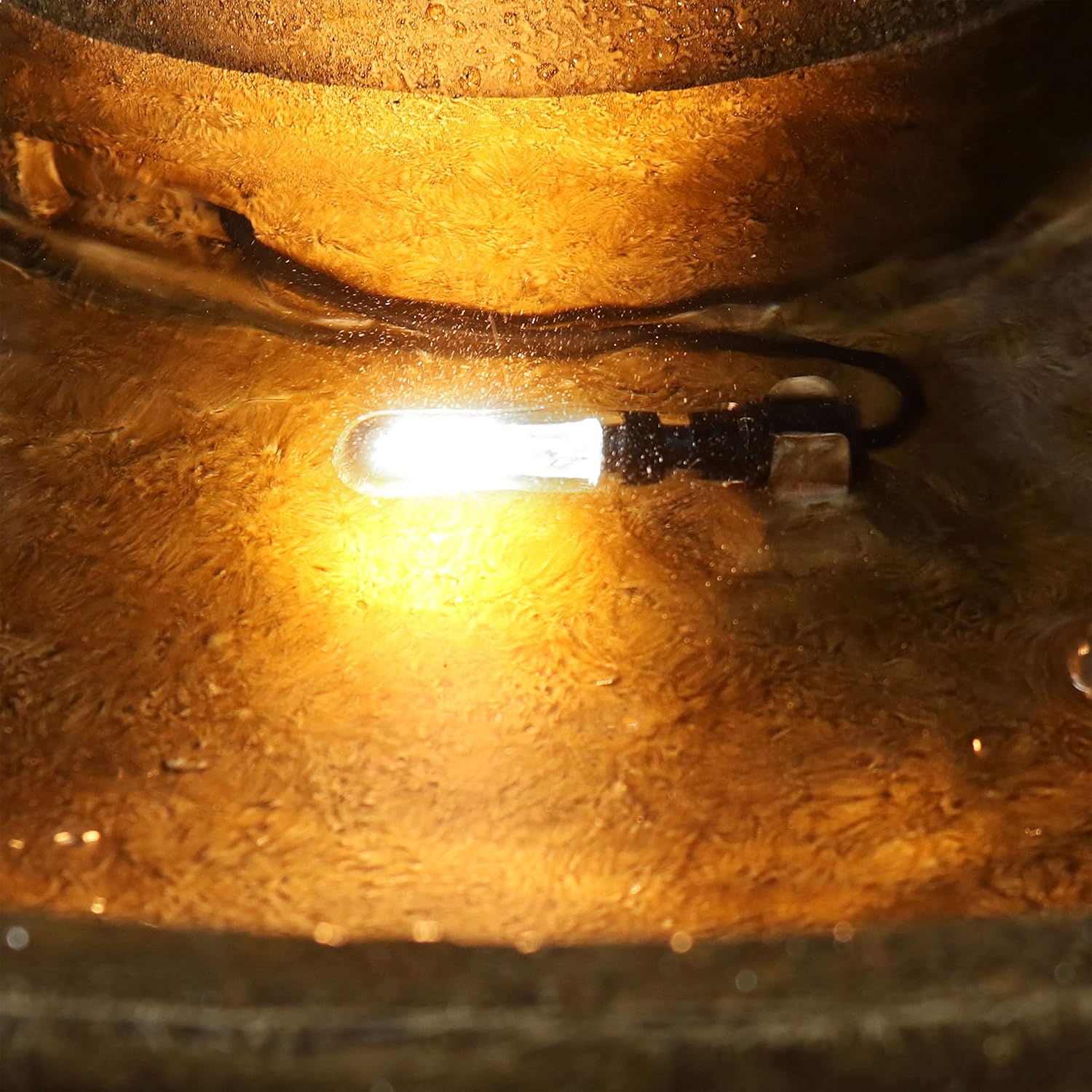 Sunnydaze 70 GPH Submersible Water Pump – 24V - Adjustable Flow Rate - Finger Light and Transformer for Fountains and Aquariums