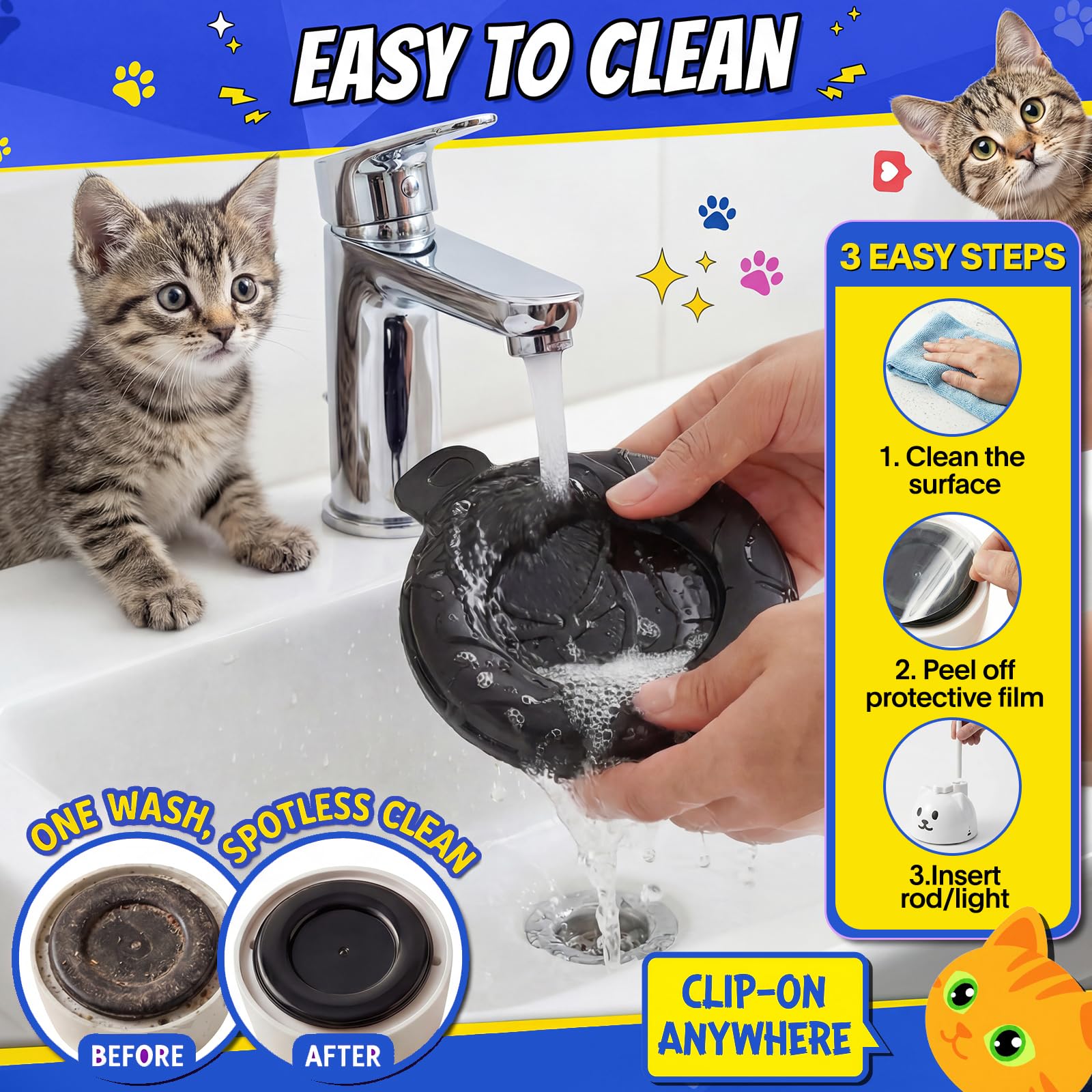 Interactive Cat Toys for Indoor Cats - Automatic Flying Bird Feather Toy, USB Rechargeable Electric Cat Teaser with Sticky Suction Base, Smart Motion Activated Self-Play Enrichment Toy for Bored Cats - image 5