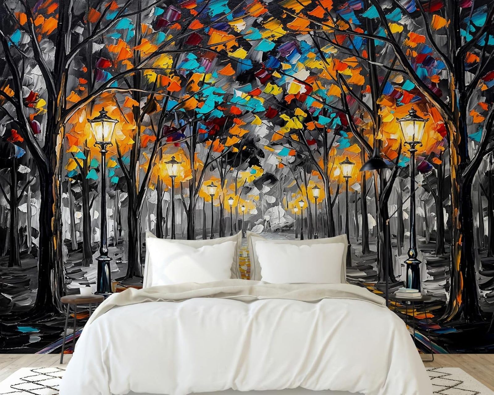 Hgjdjhnf 3D Mural Photo Wallpaper Oil Painting Modern Abstract Colorful Modern Living Room Bedroom Children's Room Wall Decoration Motif Wallpaper, 400Cmx280cm Wall Sticker - Background Wall - Painting - Poster