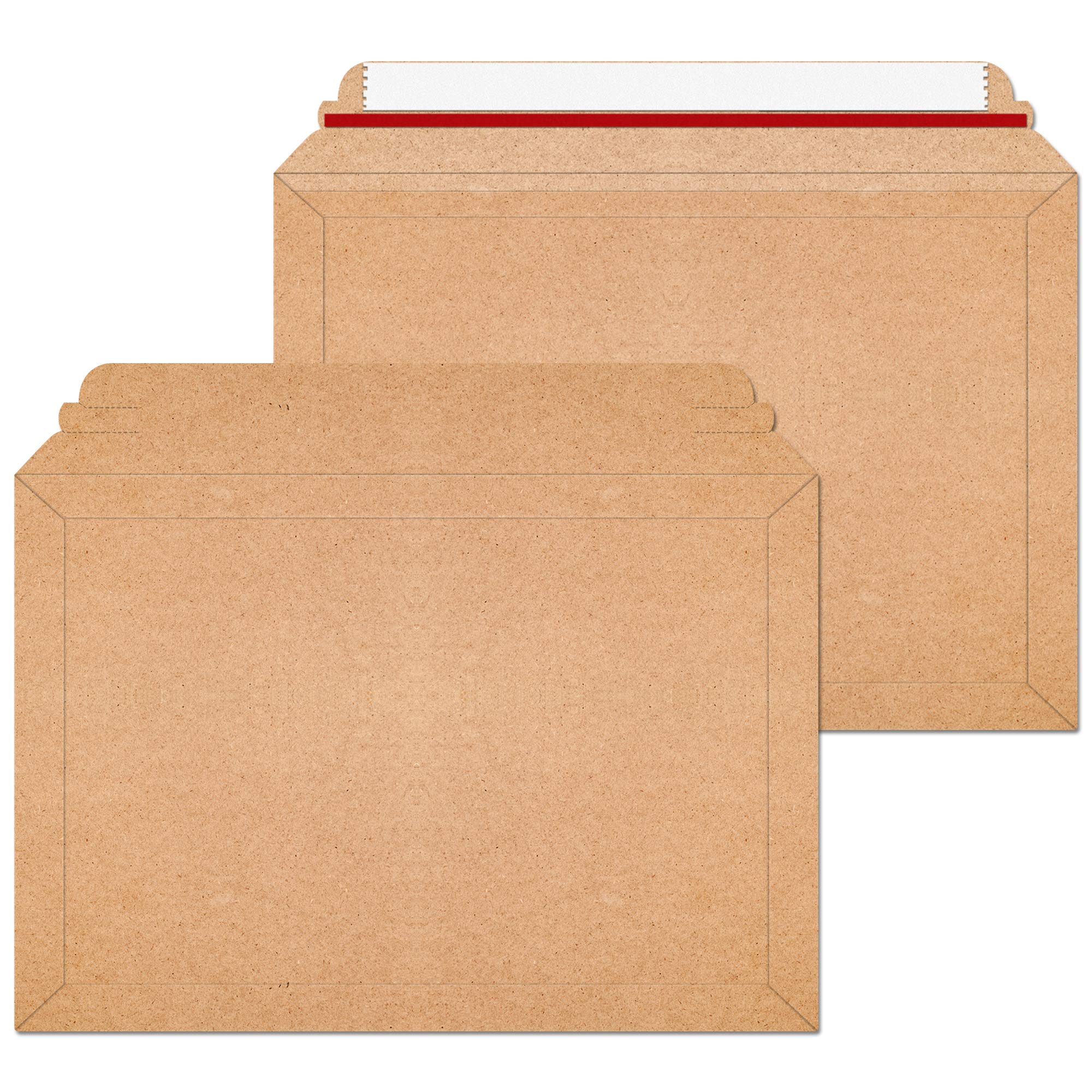 iSOUL Rigid Cardboard Envelopes 194mm x 292mm 400gsm Card - Peel and Seal - Rip and Strip Open - Capacity Book Mailers/Card Mailers for Royal Mail Large Letter Posting 30 Pack