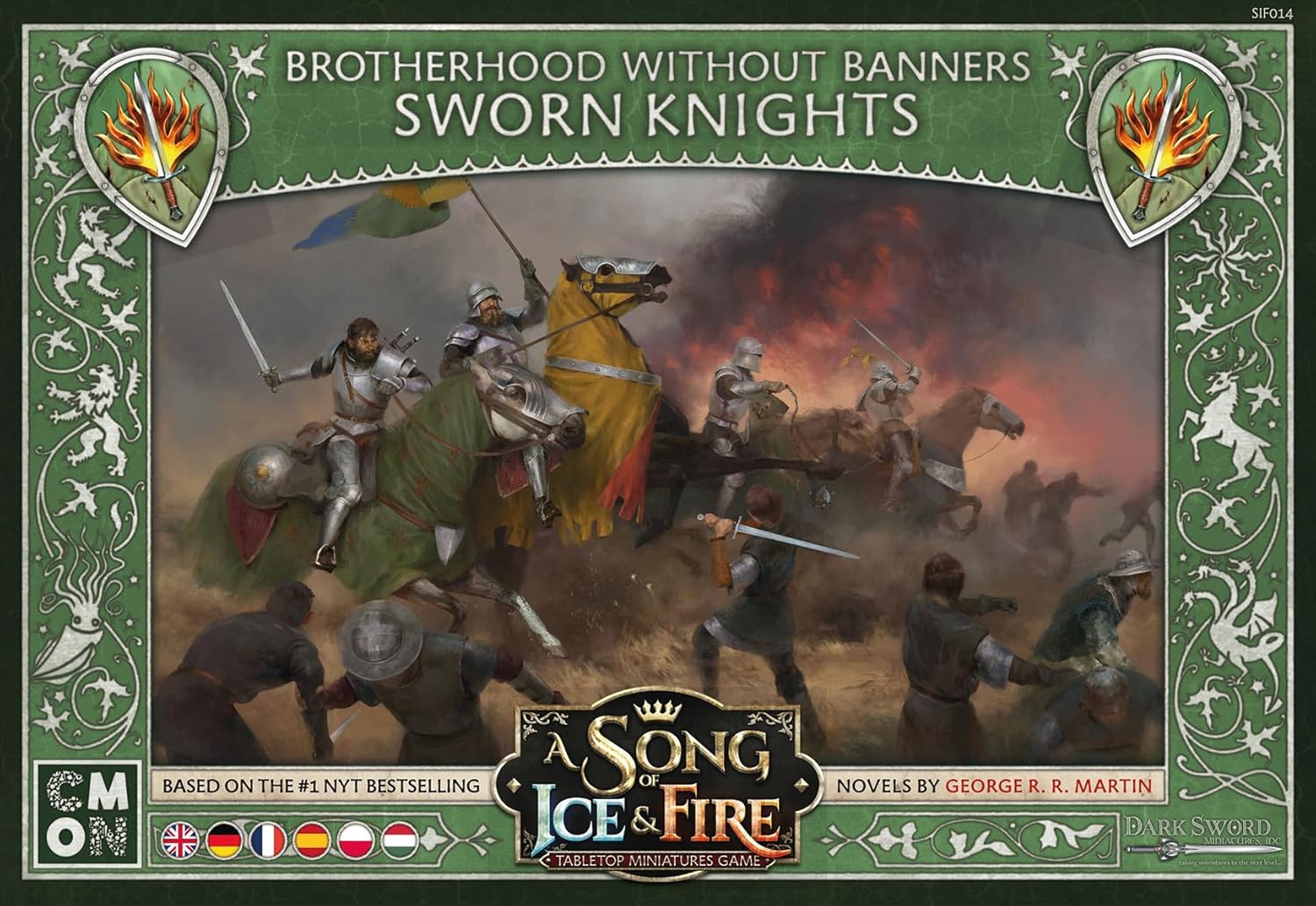 A Song of Ice and Fire Tabletop Miniatures Game Brotherhood Sworn Knights Starter Set - Strategy Game for Adults, Ages 14+, 2+ Players, 45-60 Minute Playtime, Made by CMON