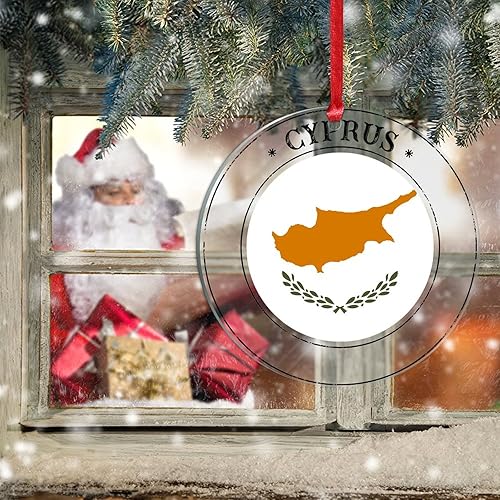 Vista 160 de Guatemala - Adornos acrílicos de Navidad, regalo de recuerdo de ciudad patriótica, adorno para árbol de Navidad, bandera nacional de Guatemala