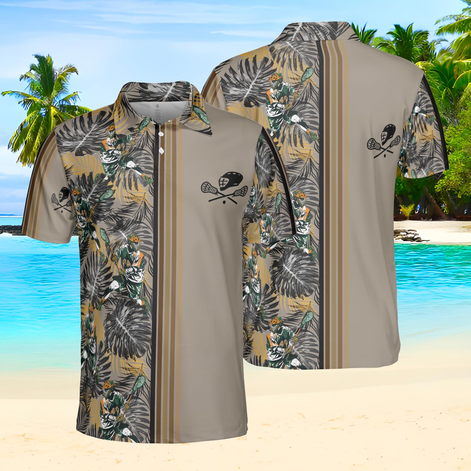 Stickball Polo Shirts for Men - Short Sleeve Golf Shirts Oceans Mens Polo T-Shirt Casual Style Series 64 Size 4XL