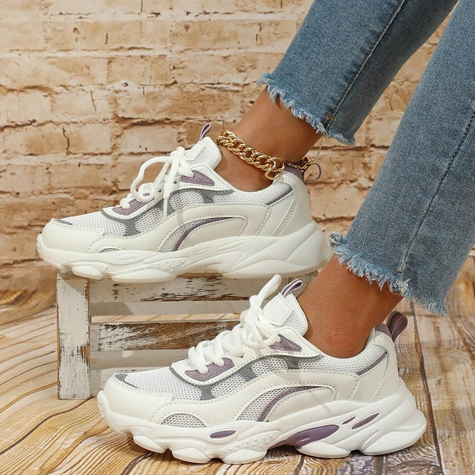 Scarpe Ortopediche Donna, Scarpe comode per pianta Larga, Plantare Comfort, Memory Foam, Antiscivolo, per Lavoro in Piedi, Camminata, Palestra