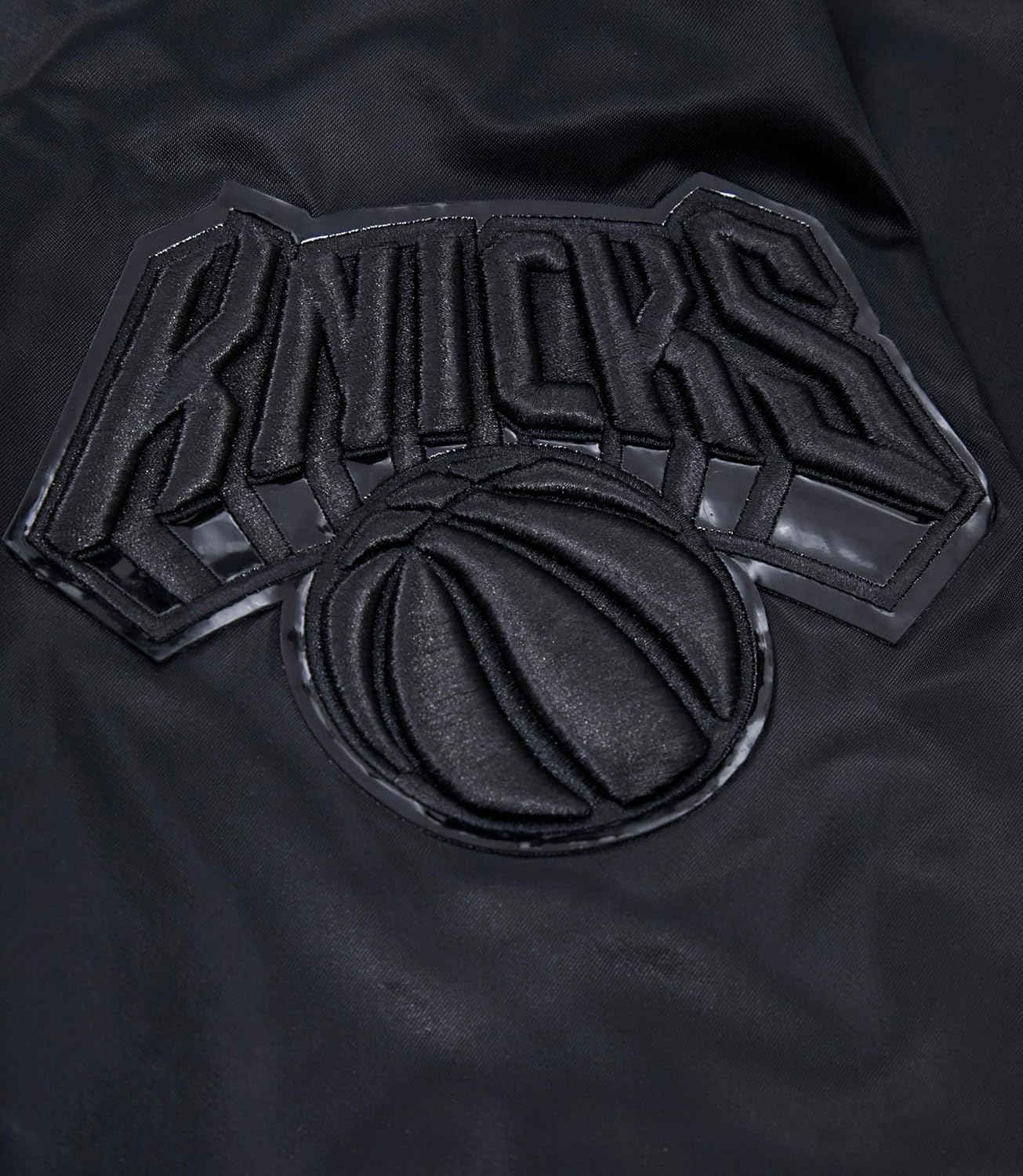Pro Standard Mens NBA Classic Triple Black Satin Jacket - Image 7