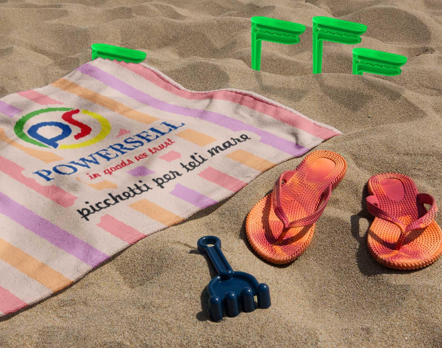 Clip per asciugamani da spiaggia, graziosi pioli in plastica a forma di