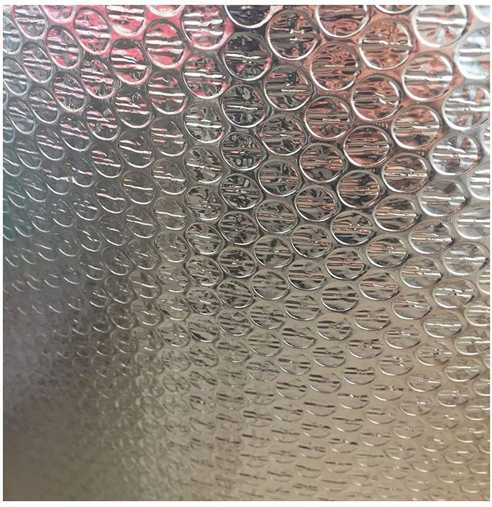 Aislamiento Termico Aluminio Reflexivo Multicapa de Rollo Aislante Térmico Lámina Térmica Aluminio Aislante de Burbujas de Aire y Aluminio para Techo Pared Y Fachada Aluminio Aislante (Size:1 * 10M)