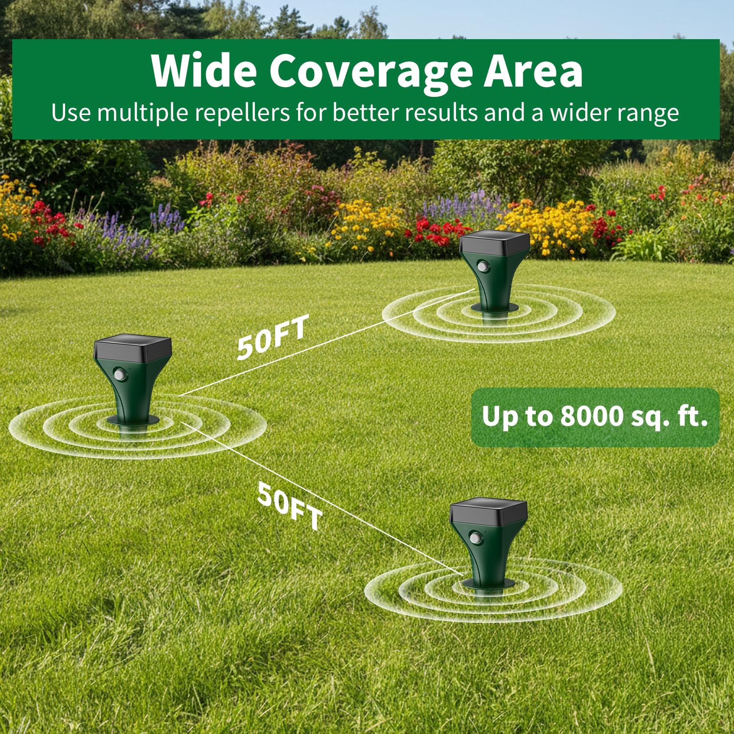 Maulwurf Vertreiber 4er Pack, Solar Maulwurfschreck mit Ultraschall & KI-Wechselfrequenz, Effektive Wühlmausabwehr gegen Maulwürfe und Wühlmäuse, IP65 Wasserdicht für Garten und Außenbereich
