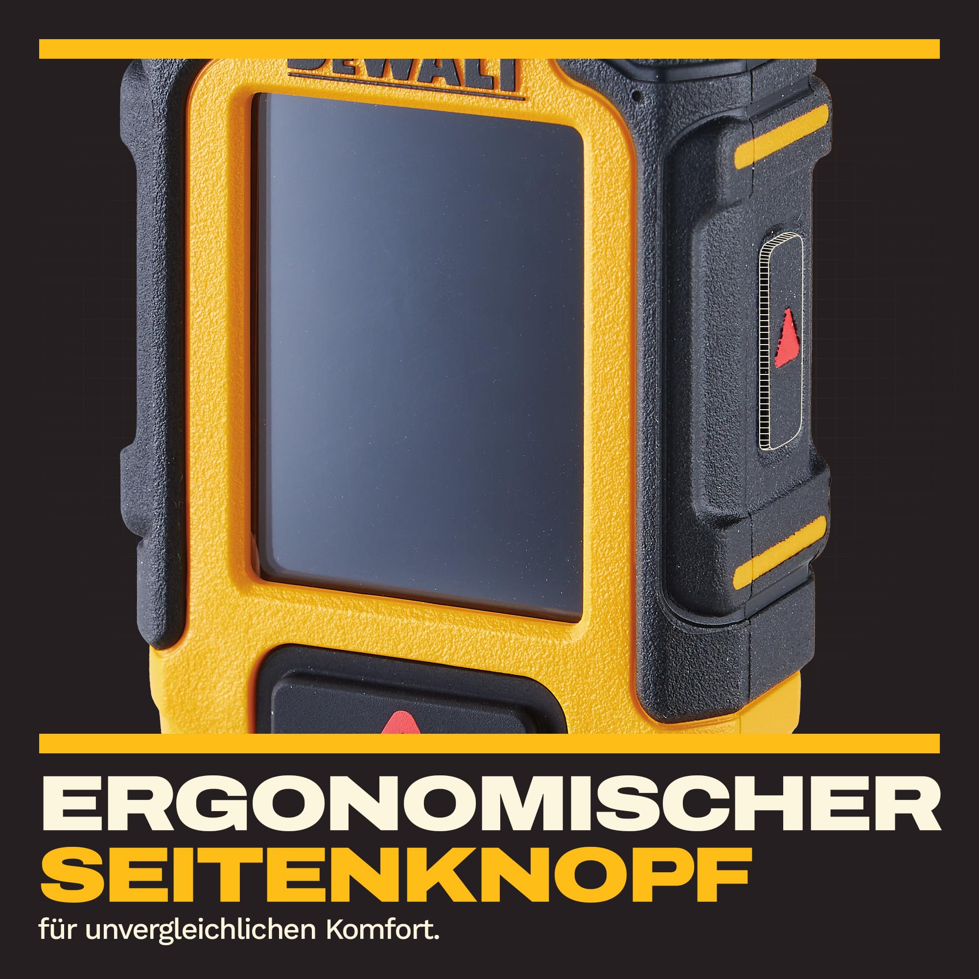 DEWALT 60m Laser-Entfernungsmesser mit wiederaufladbarem Lithium-Akku, DWHT78200-XJ