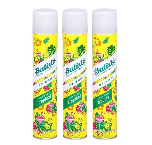 Batiste Champú seco, tropical, coco y exótico, 13.46 onzas (paquete de 3)