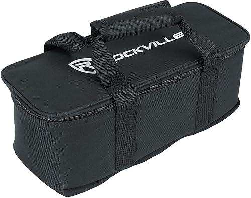 Rockville MINI RF BAG - Funda de transporte para 5 luces MINI RF o IR, interior acolchado, divisores ajustables, perfecto para transporte y