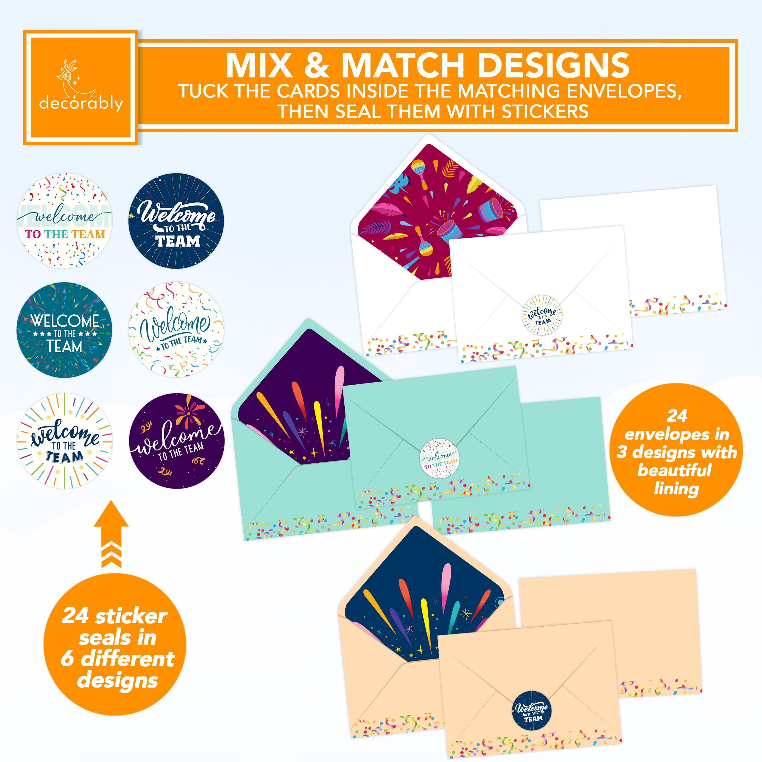 Decorably 24 Pack 6x4in Employee Thank You Cards Togo