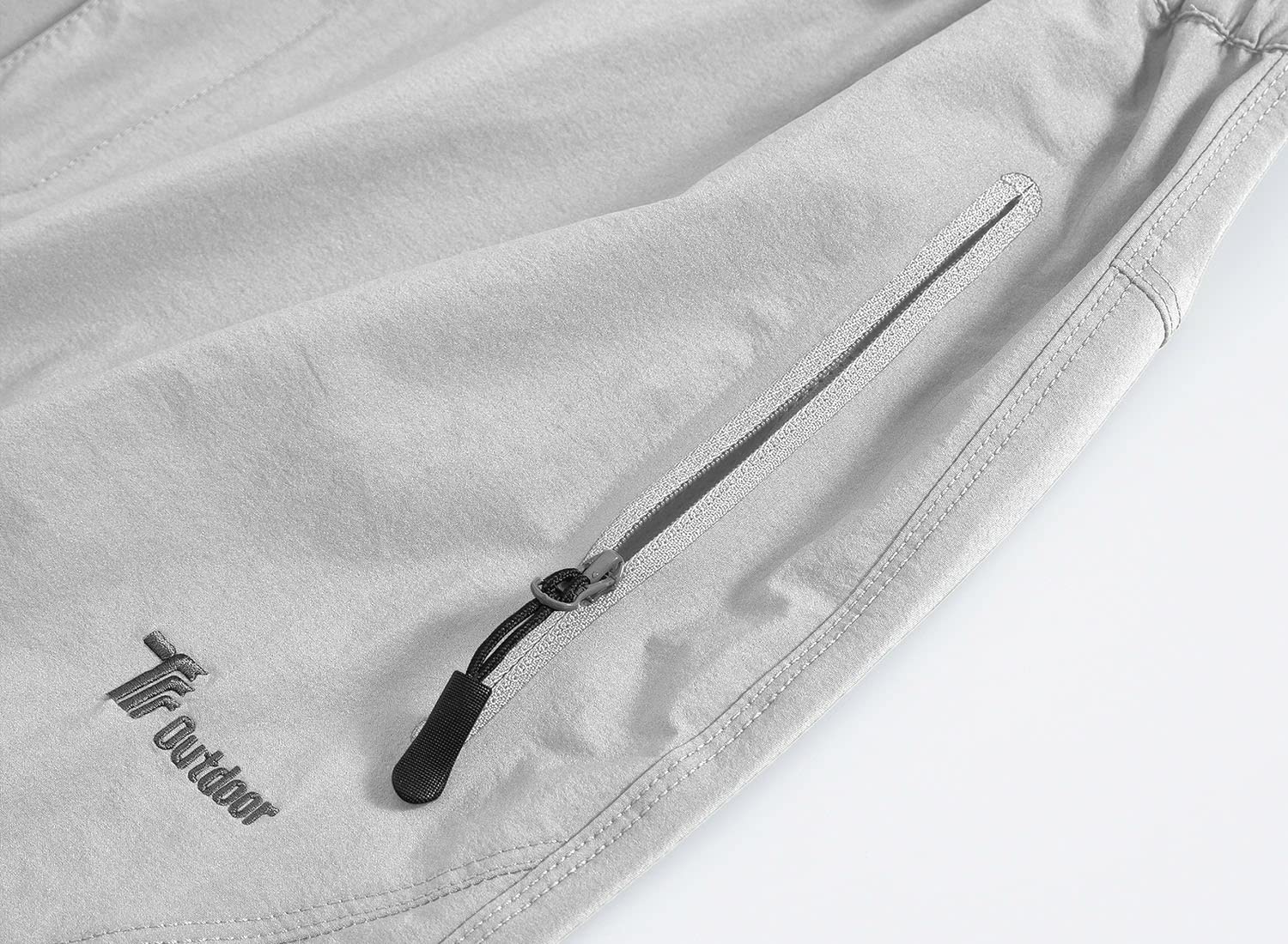 YSENTO Pantalones de senderismo para mujer, impermeables, de secado rápido, elásticos, con bolsillos con cremallera