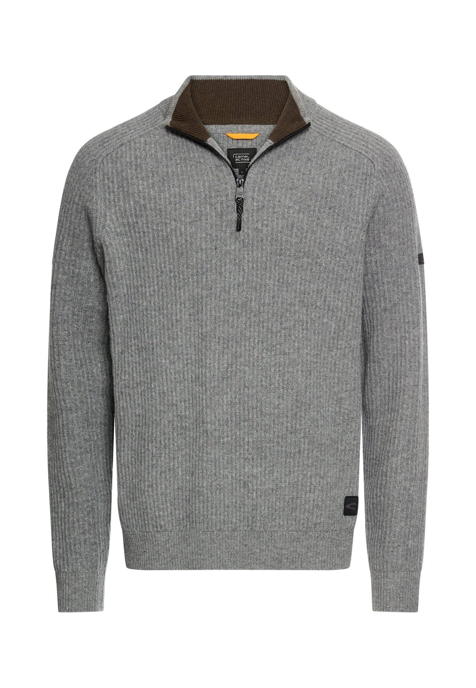 camel active Herren Strick-Troyer aus Reiner Lammwolle