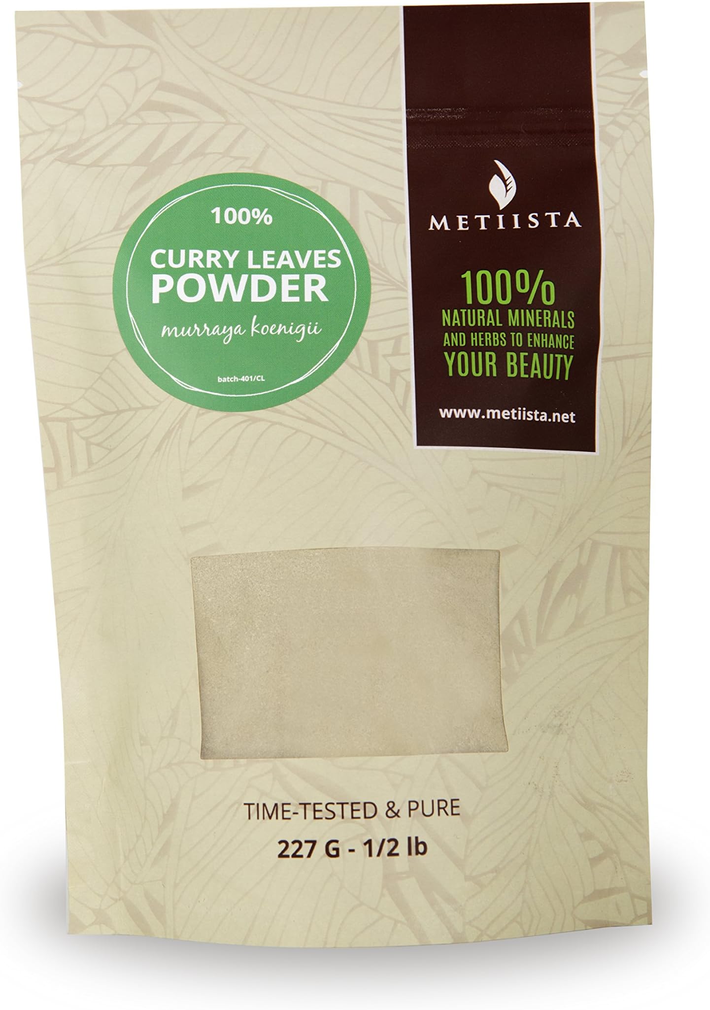 100% pure Curry leaves powder 1/2 LB- ORGANICALLY GROWN