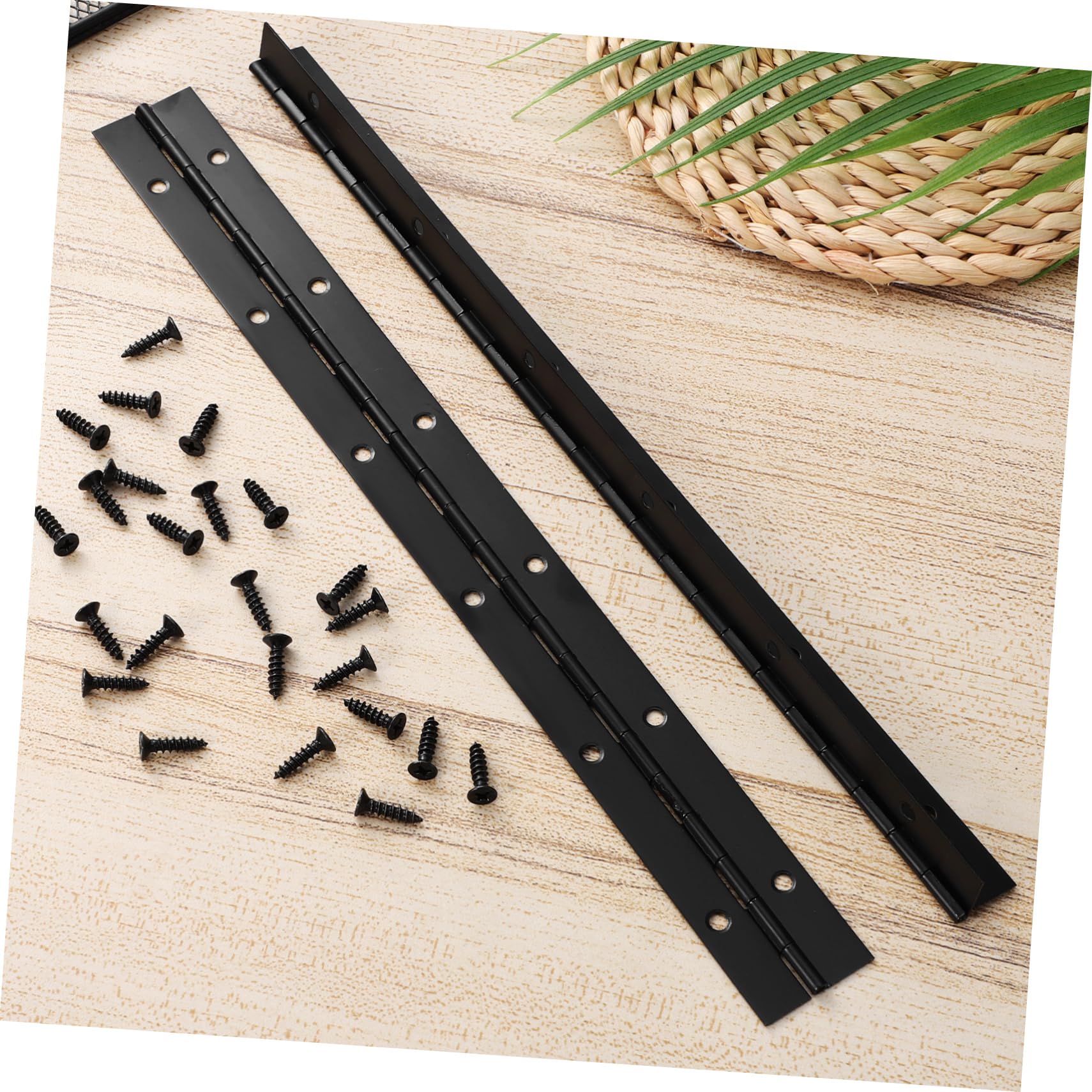 Angoily 10piezas Bisagras De Piano De Metal De Hierro Para Muebles Para Puertas De Gabinetes y Proyectos De Carpintería Negros