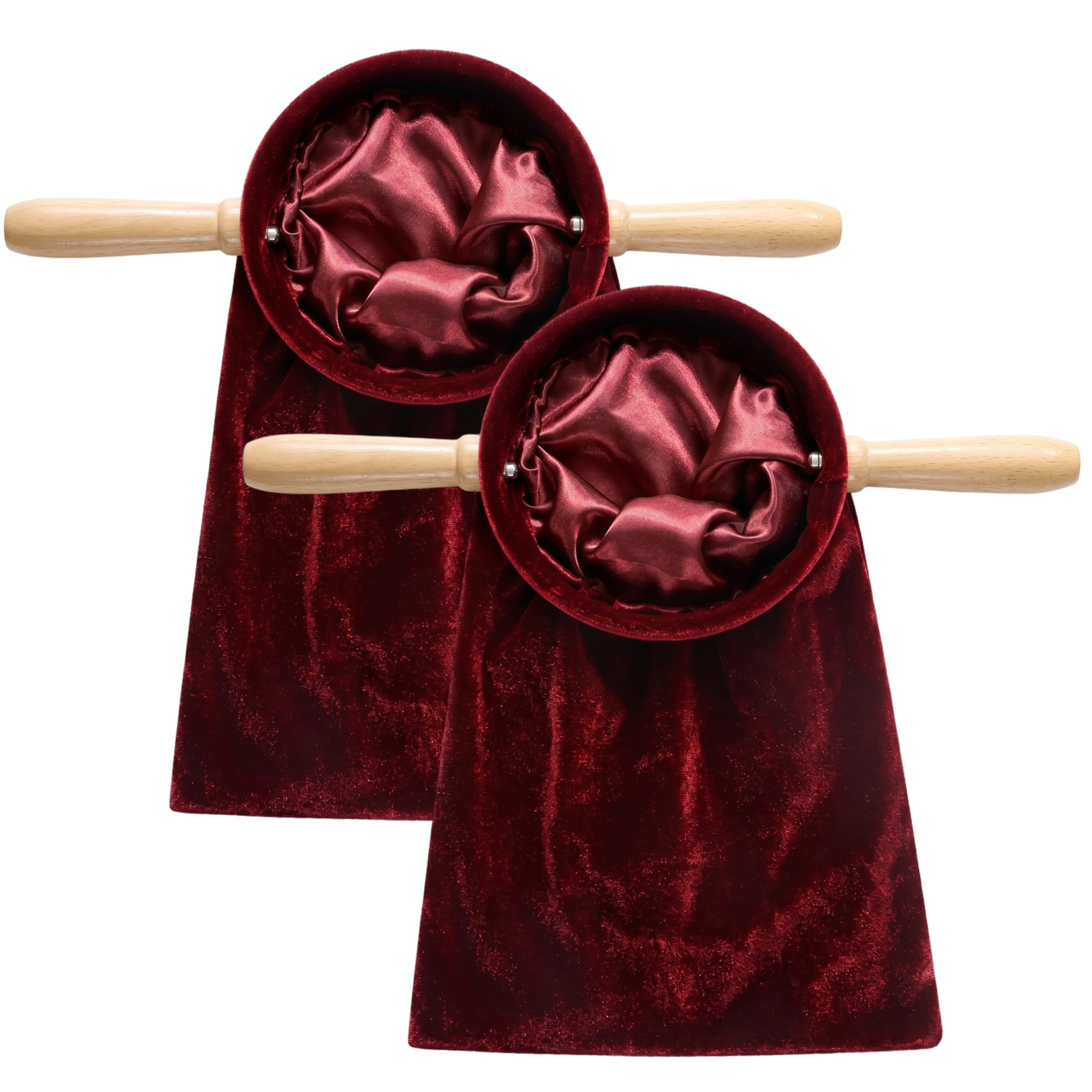 Bolsa de ofrendas para iglesia con acabados textiles de alta calidad y madera