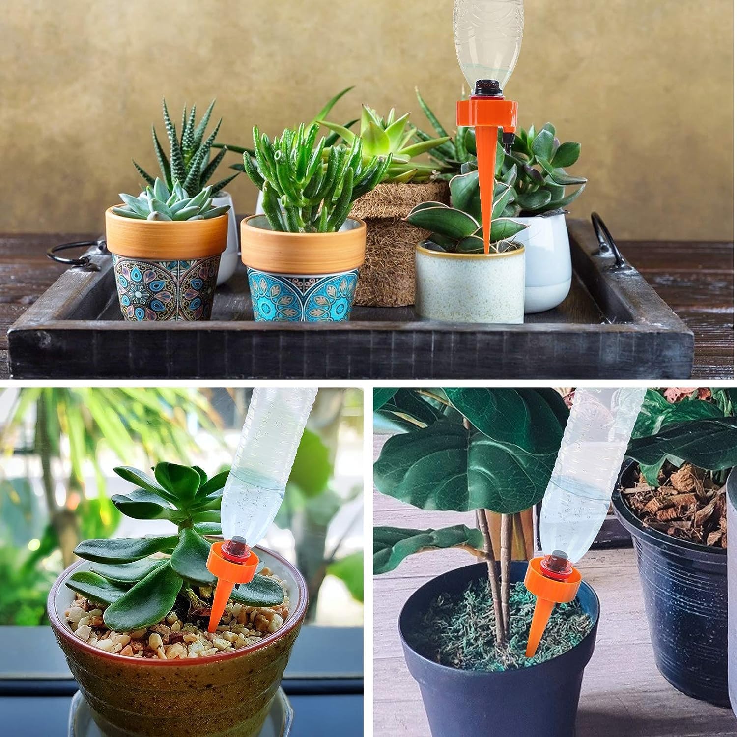 Bewsserungssystem Zimmerpflanzen Garten, 24 PCS Automatische Bewsserung  Zimmerpflanzen Urlaub, Pflanzen Bewsserung Spikes Einstellbar zur Blumen  Gemse im Innenbereich fr Auenbereich : Amazon.de: Garten