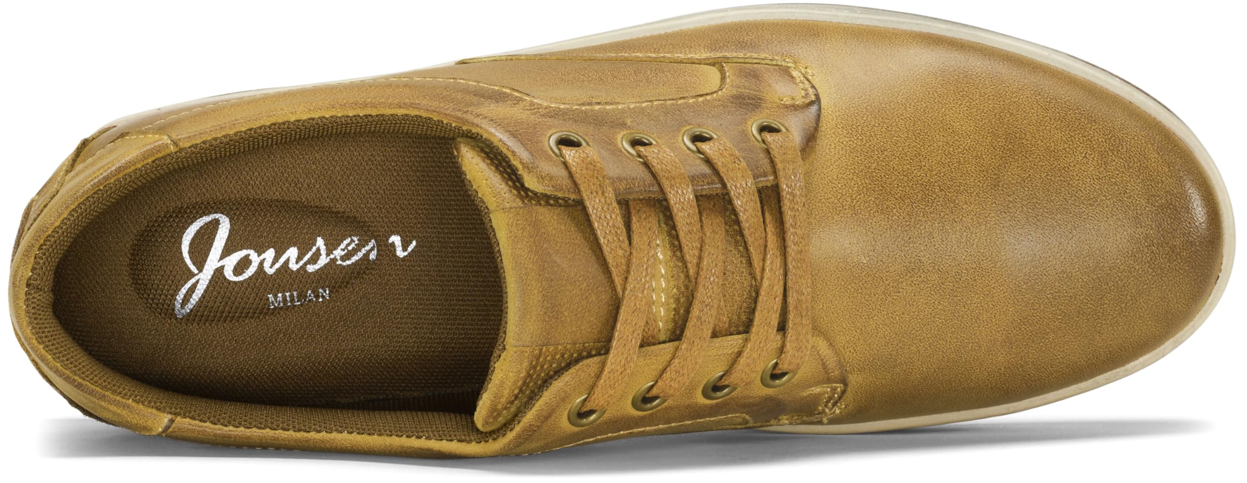 Jousen Men's Fashion Sneakers Leather Retro Casual Shoes for Men Breathable Dress Mens Sneakers