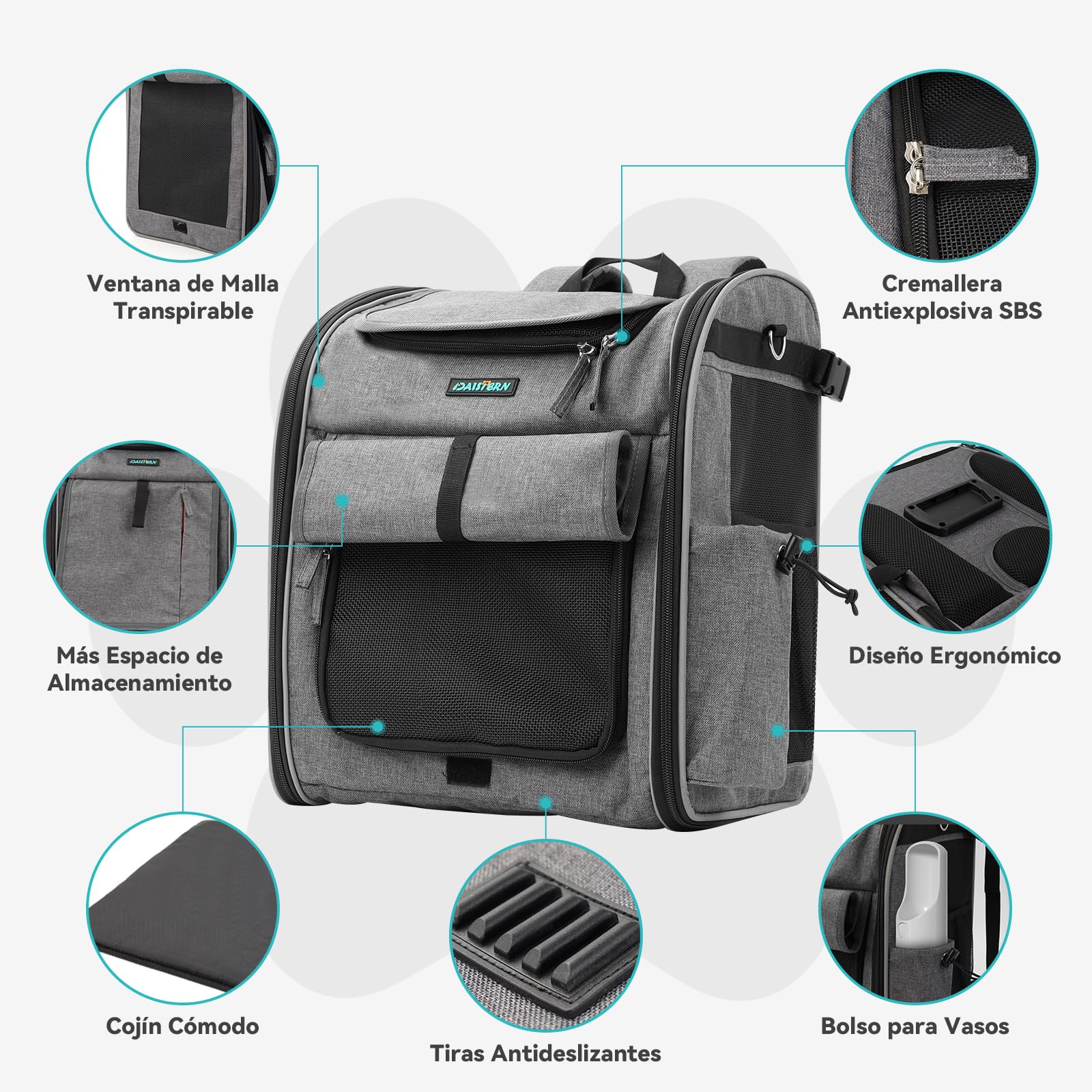 Cesta para Bicicleta Delantera para Perros y Gatos hasta 10KG con Soporte L Ultra-Resistente