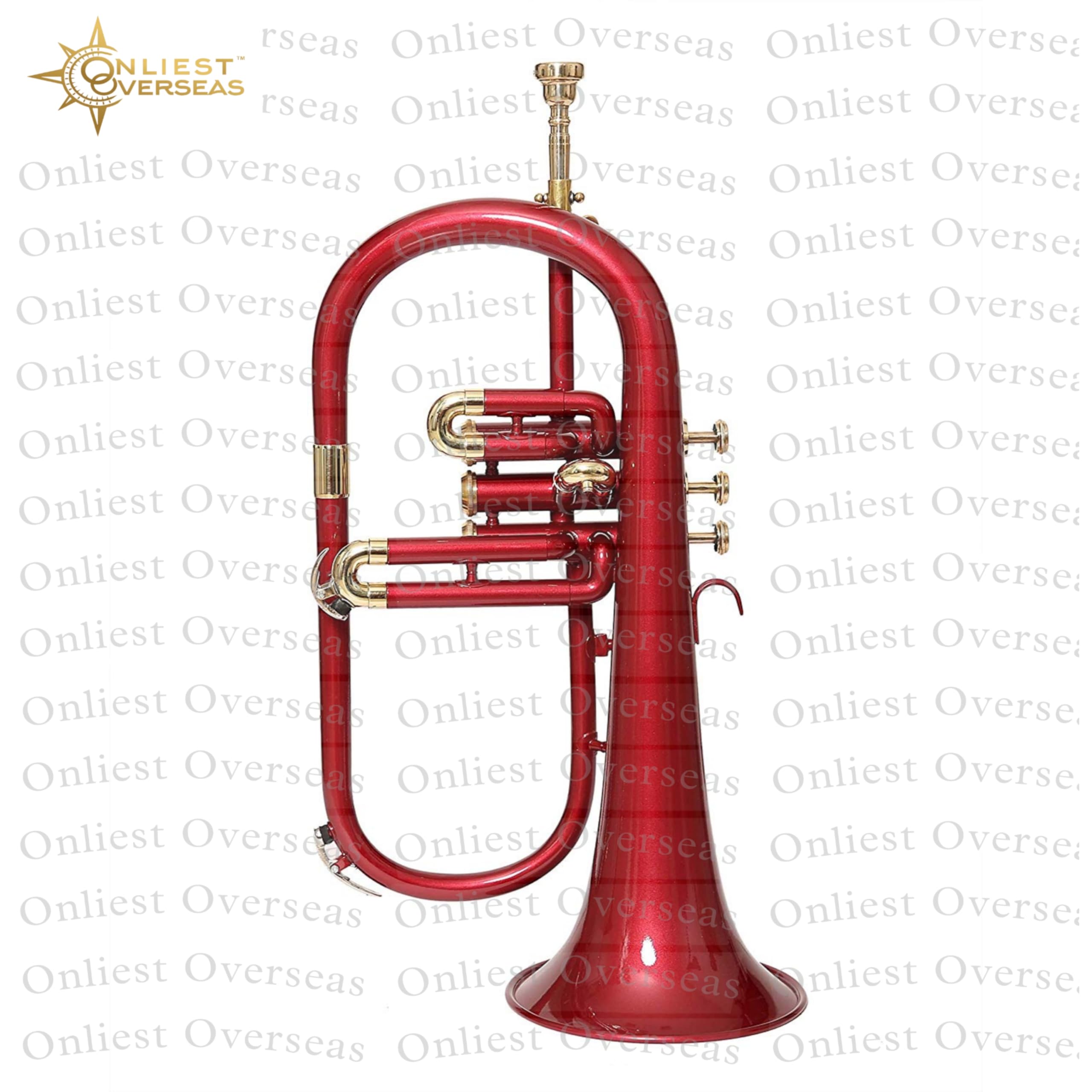 Flugel Horn 3 Valve Instrument en laiton avec tonalité chaude et valves lisses pour musiciens et étudiants