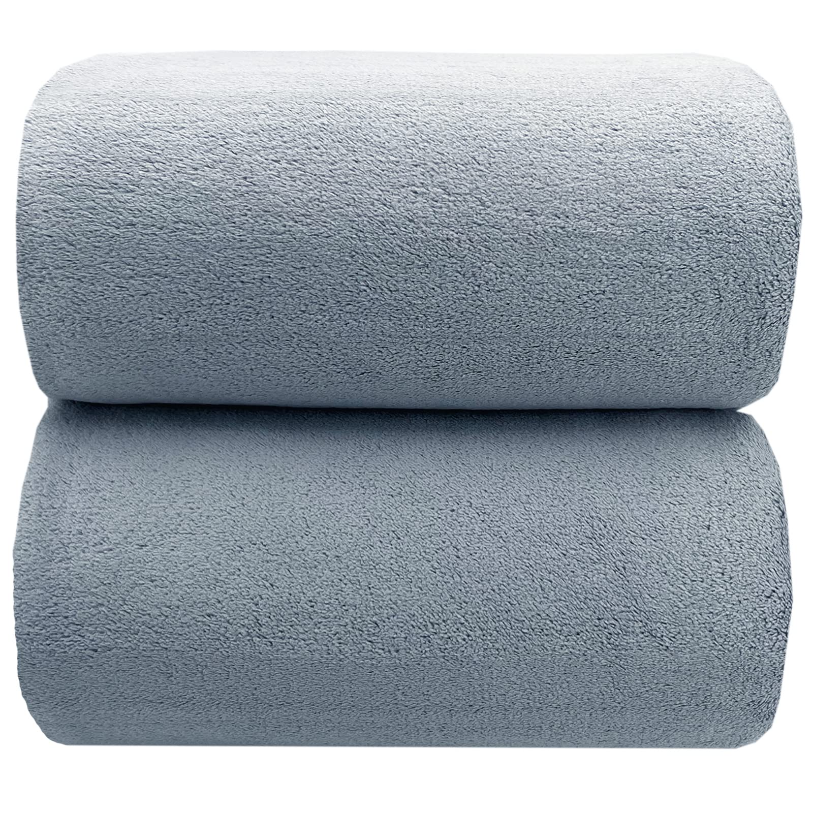 YTYC Towels,39x79 Inch Oversized Bath Sheets Towels for Adults Luxury Bath Towels Extra Large Sets for Bathroom Super Soft Highly Absorbent Microfiber Shower Towels 80% Polyester (2 Piece, Grey)