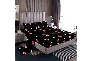 Kawaii Strawberry Bed Sheets Queen Size