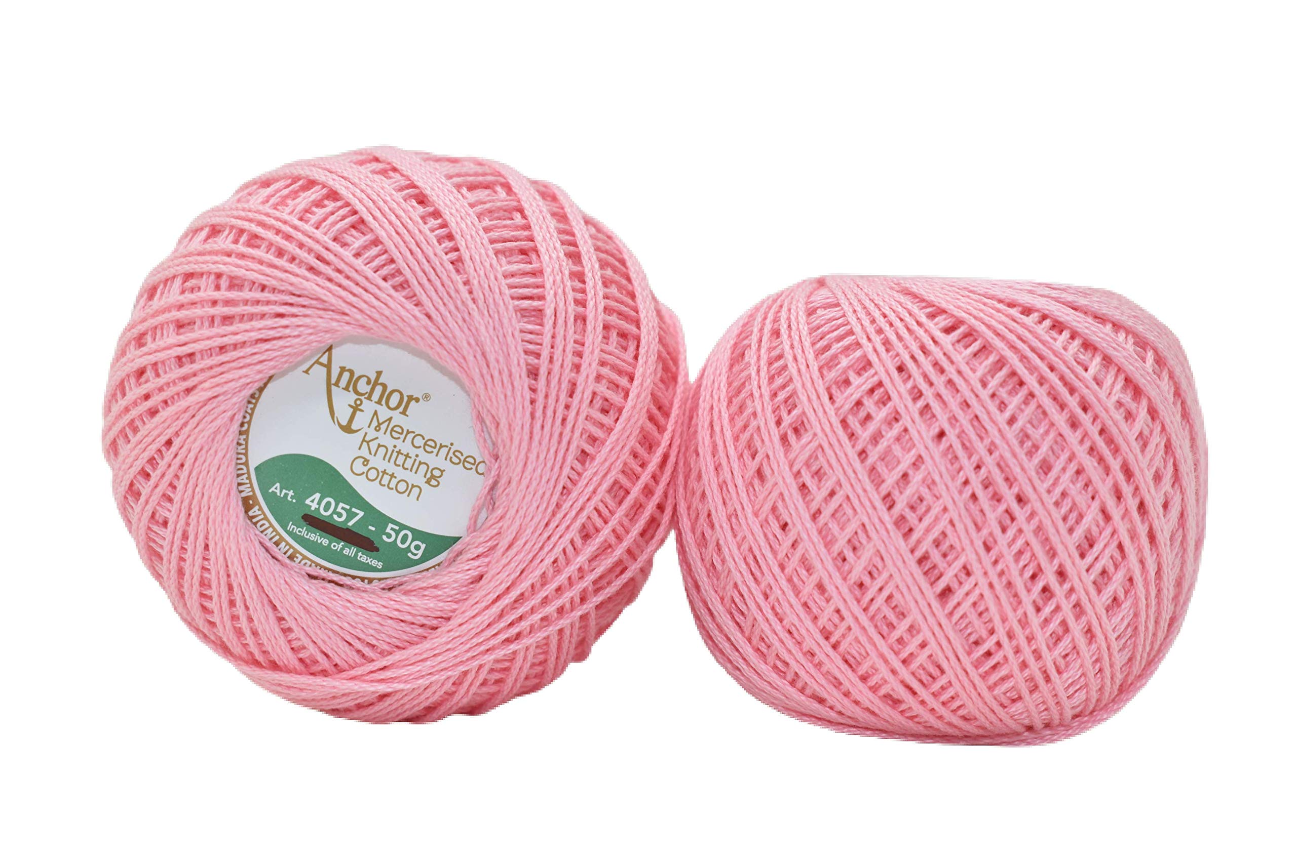 HUNNY- BUNCH® Premium Anchor Mercerised Knitting Crochet Cotton Thread Yarn Balls for Knitting, Weaving, Embroidery, DIY and Craft Making (Art. 4057) 50G - Pack of 1 (50)