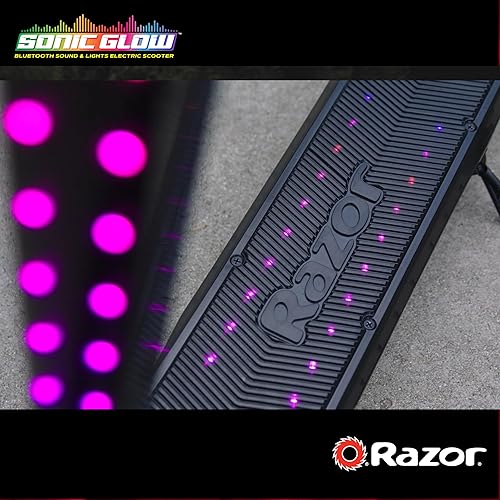 Miniatura 6 de Razor Sonic Glow Scooter eléctrico negro con luces LED y altavoz inalámbrico Bluetooth, (13112110)