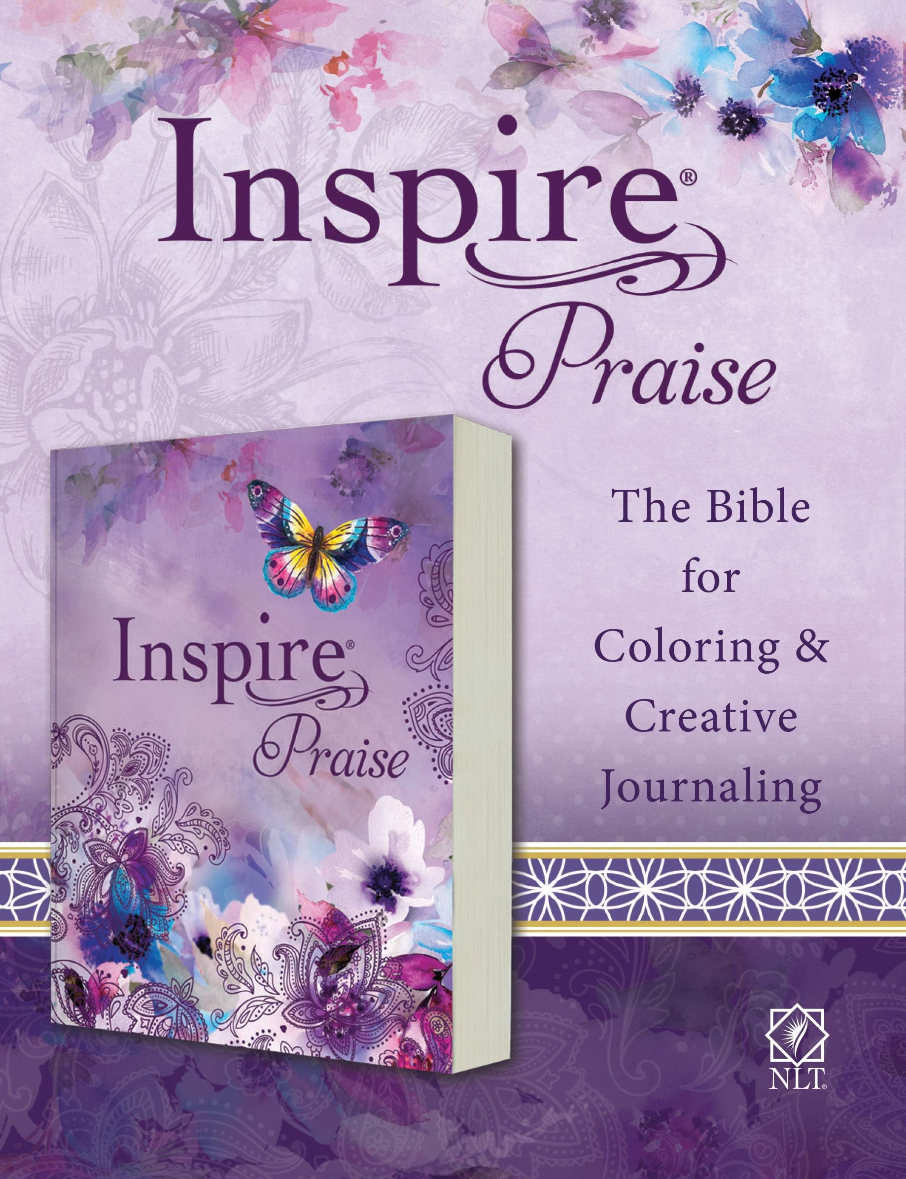 Inspire Praise: New Living Translation: The Bible for Coloring & Creative Journaling