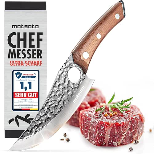 Matsato Universal Küchenmesser, Scharfes Kochmesser & Grill Messer