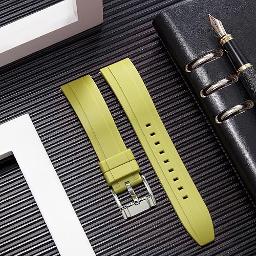 Miniatura 2 de BINLUN Correas de reloj de silicona de liberación rápida, correas de reloj de goma de repuesto de 0.709 in, 0.748 in, 0.787 in, 0.827 in, 0.866 in,