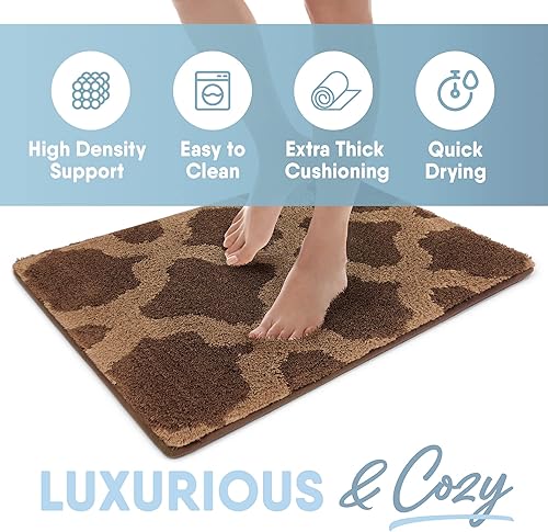 Miniatura 3 de MICRODRY Home Inspirations Collection - Tapetes de baño suaves y acogedores para baño, de espuma viscoelástica con base antideslizante, microfibra