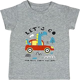 تيشيرت رمادي بتصميم ديناصور