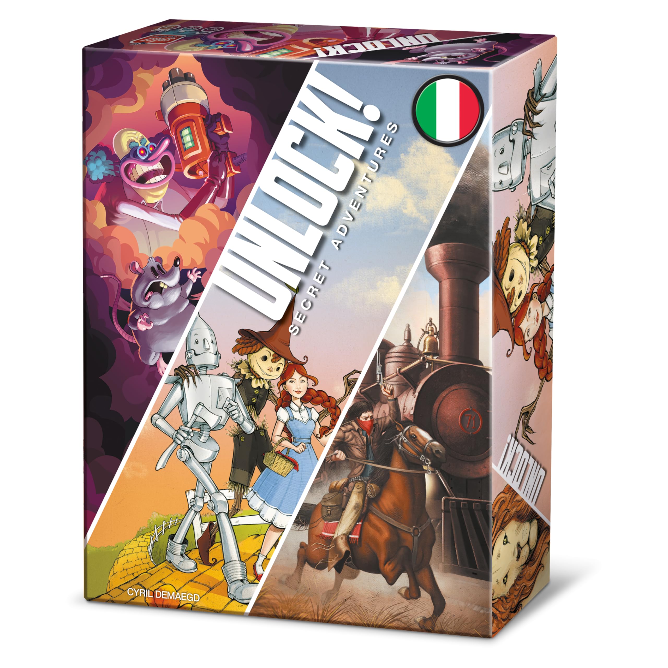 Asmodee - Unlock! Secret Adventures, Escape Room in a Board Game, 1-6 Players, 10+ Years, Italian Edition
