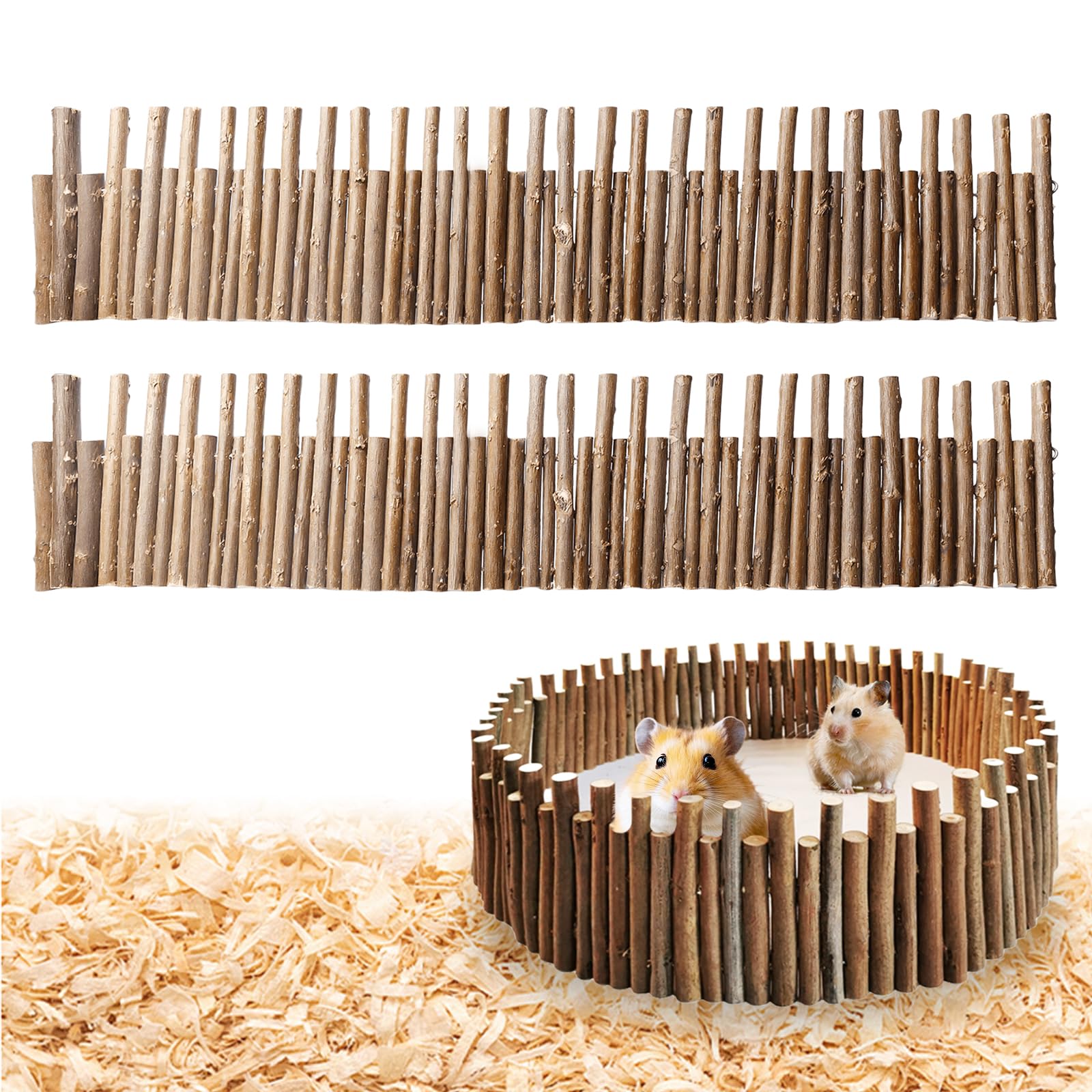 Hamiledyi Hamster-Holzbrücke – 2 Stück, 65x8,9 Cm, Biegsam, Für Käfig & Spielzeug