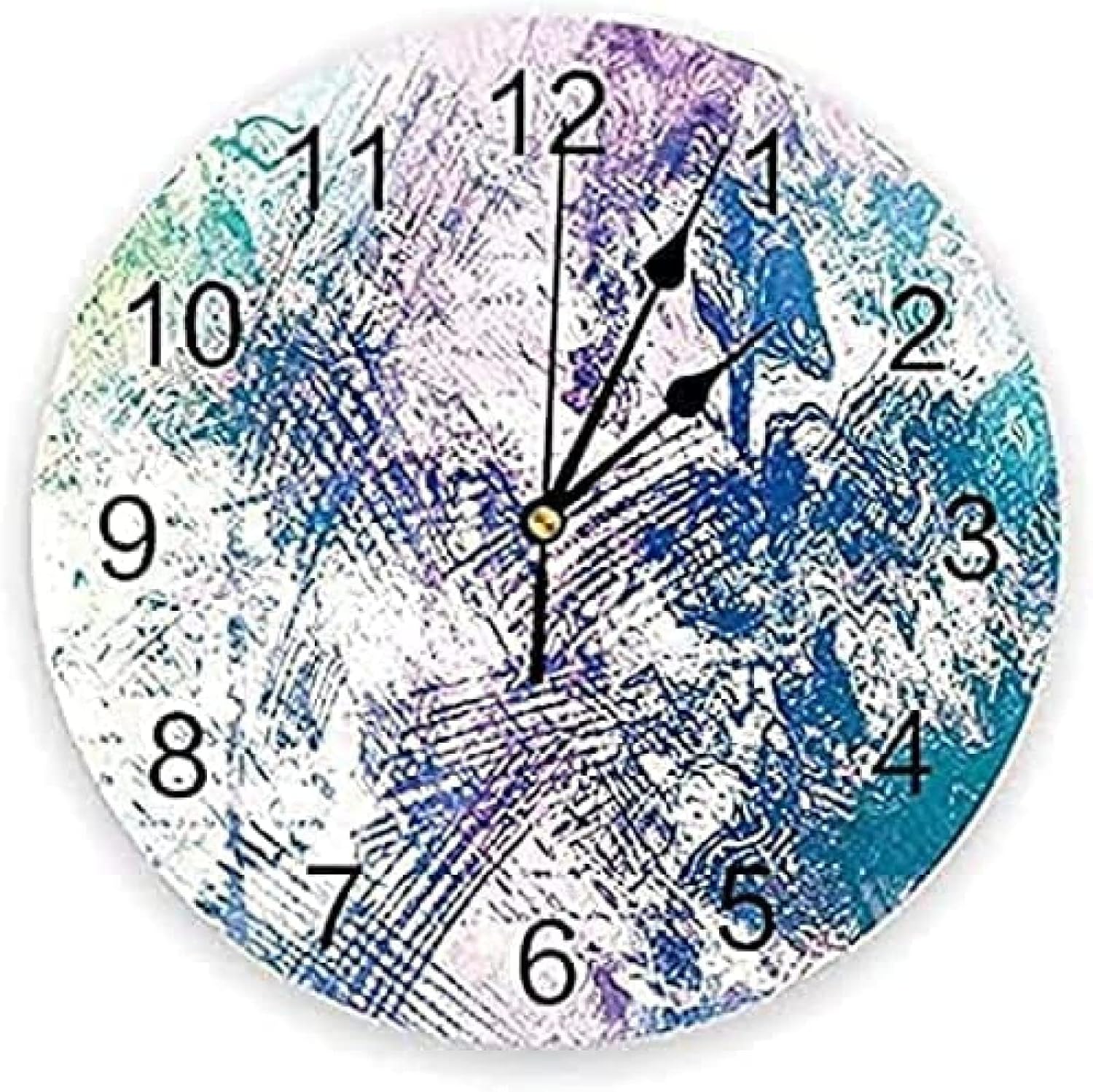 Reloj Pared de habitación Juvenil Mural Graffiti Art Street Culture Relojes de salón Adornos Habitación de bebé Estudio Relojes de Pared silenciosos Mecanismo de Reloj