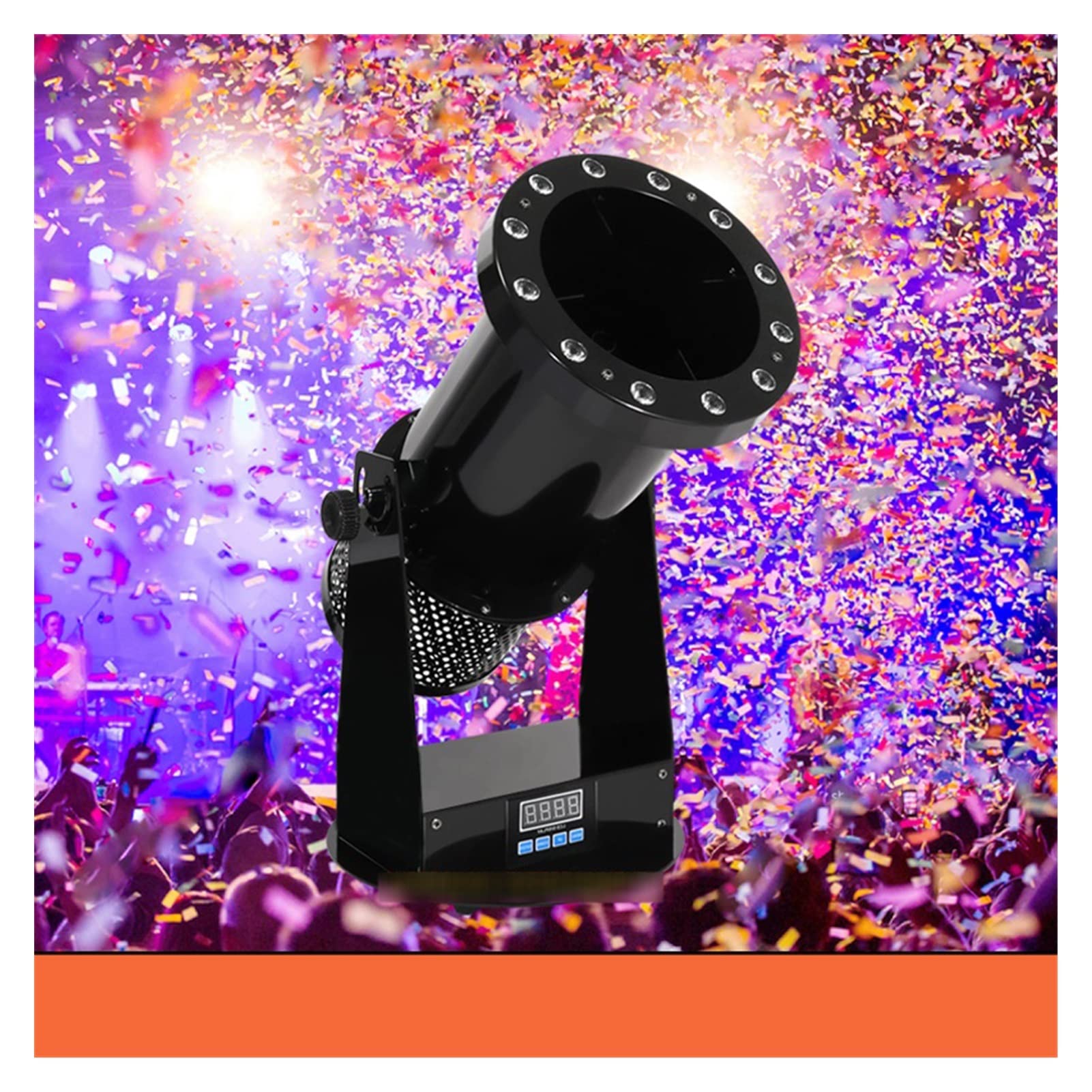 Konfetti-Maschine Confetti Launcher 1200W Confetti Cannon LED Lichter farbenful konfetti Maschine Launcher for hochzeitsbühne Party Light Show Für Hochzeitsfeier Dekoration
