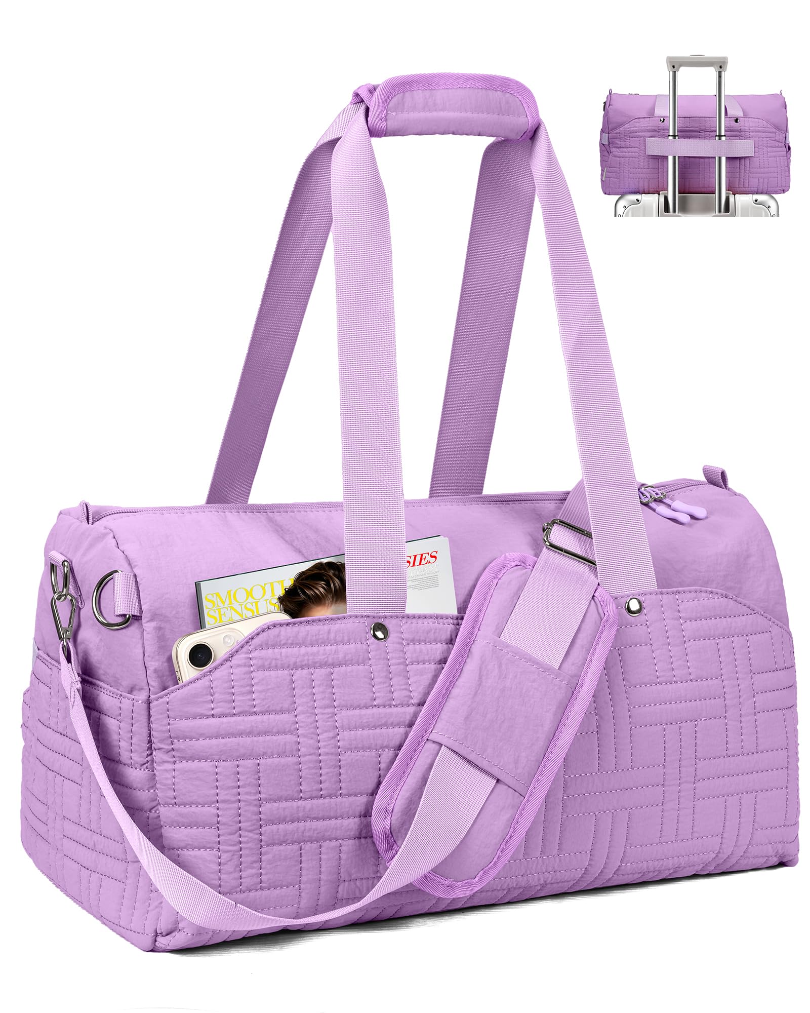 Travel Duffle Bag for Women Personal Item Carry On Bag for Airplane Lightweight Weekender Overnight Bag with Large