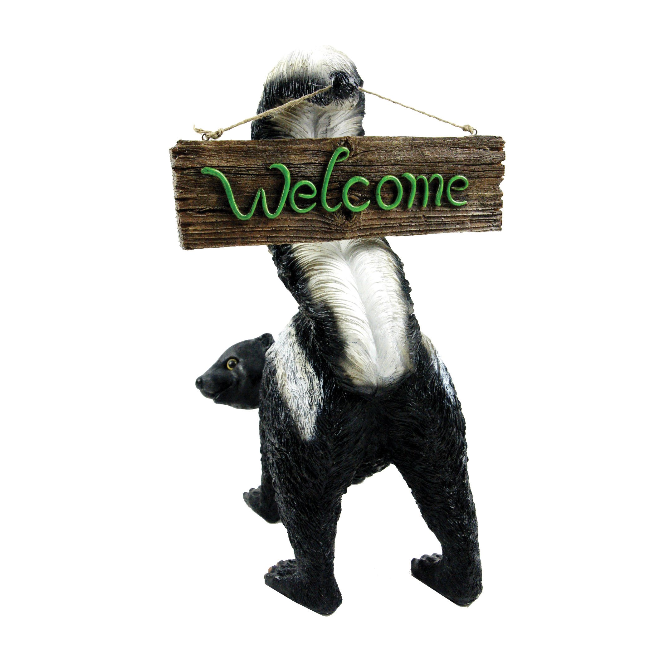 Welcome from Stinky by Michael Carr Designs - Outdoor Skunk Figurine for gardens, patios and lawns (80056)